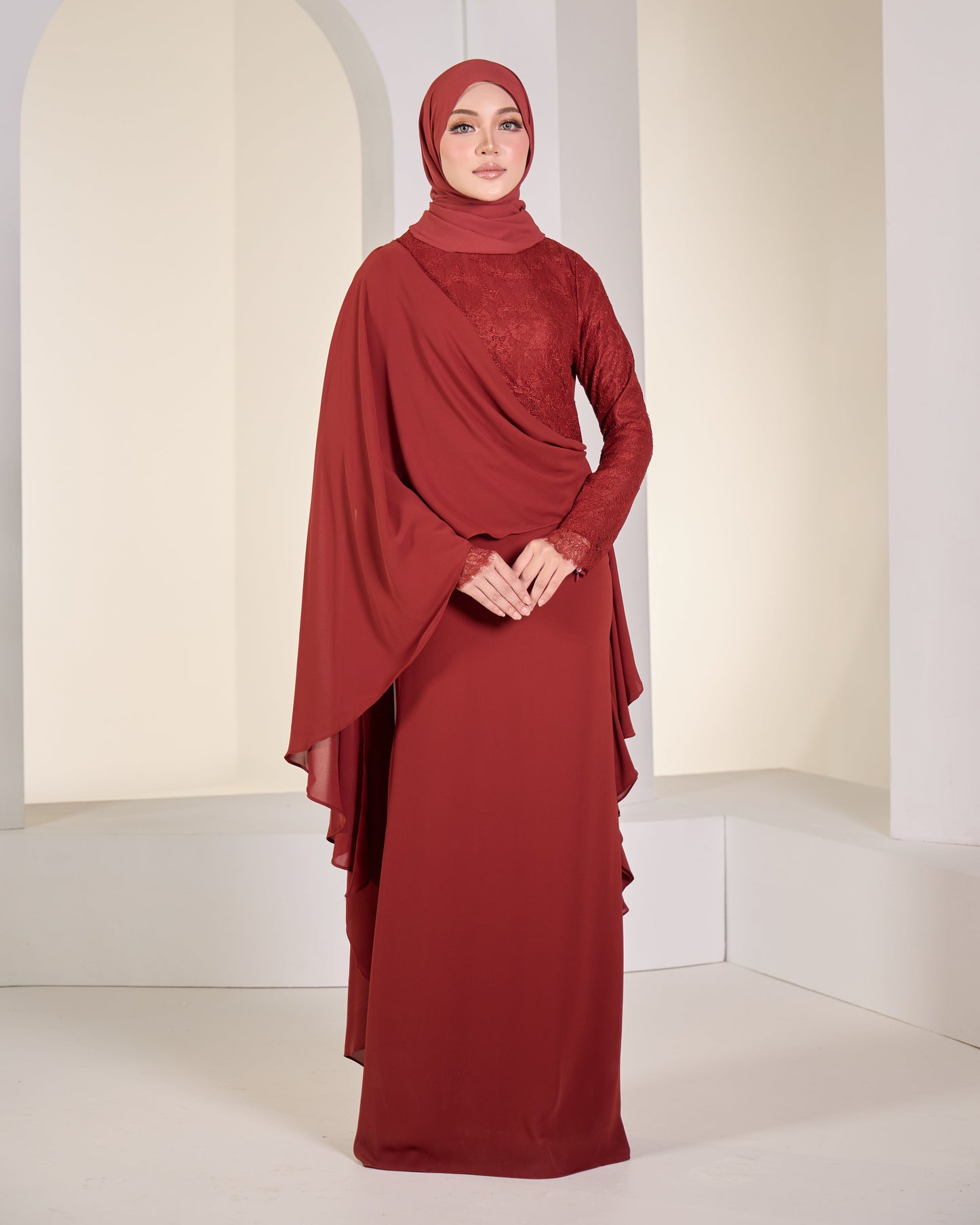 DARCY DRESS (BRICK)