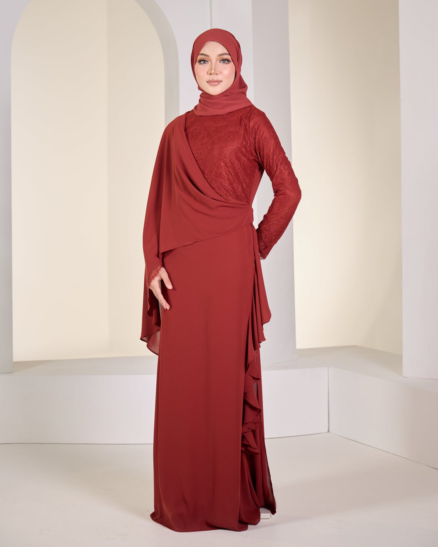 DARCY DRESS (BRICK)