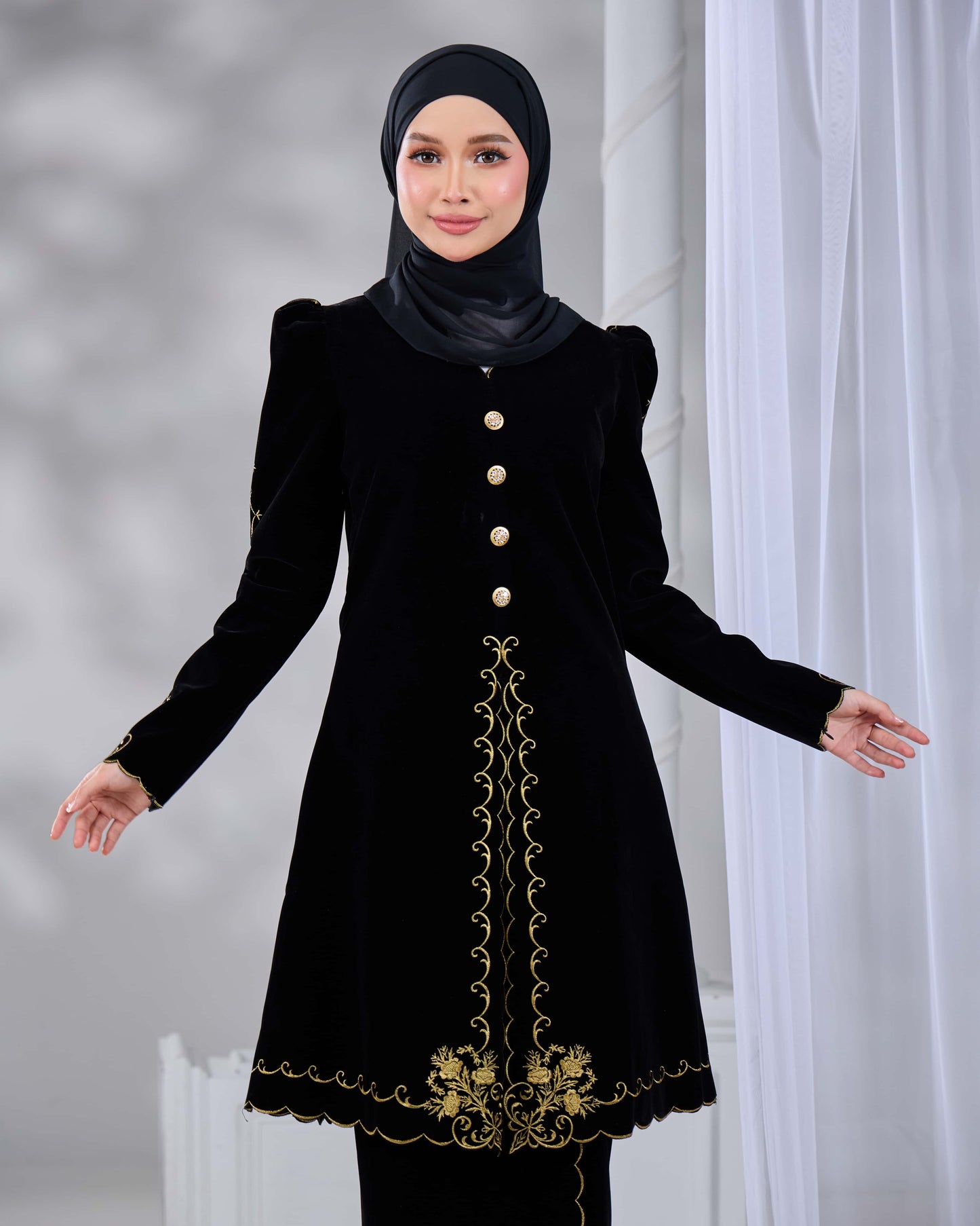 NAIFAH KEBAYA (BLACK)