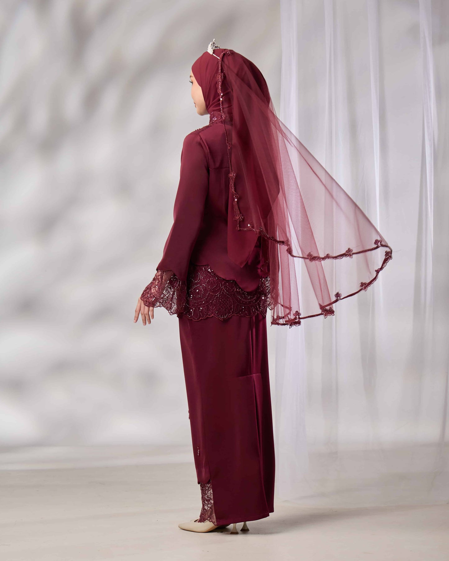 REYNA BRIDE KURUNG (BURGUNDY)