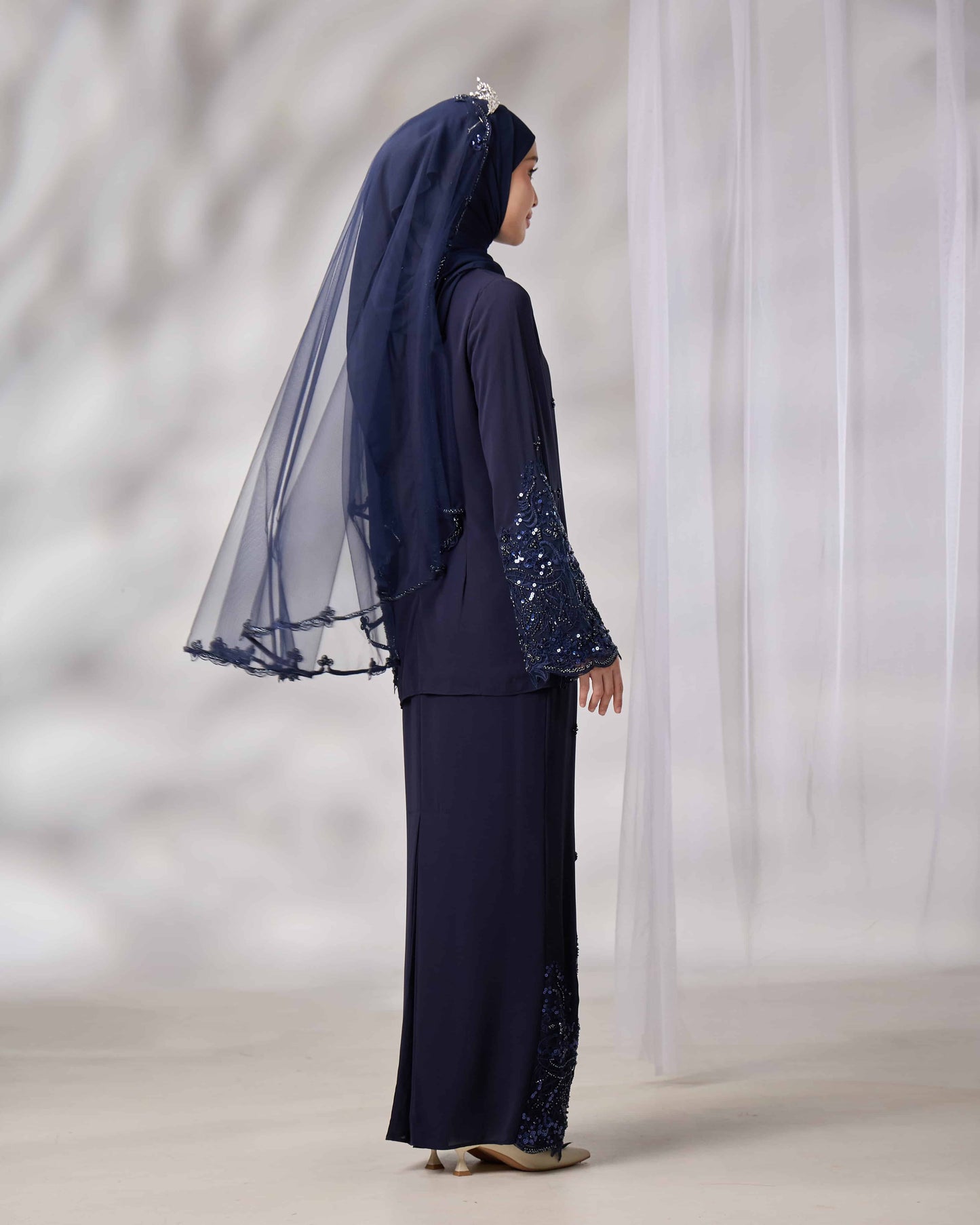 EMELDA BRIDE KURUNG (NAVY BLUE)