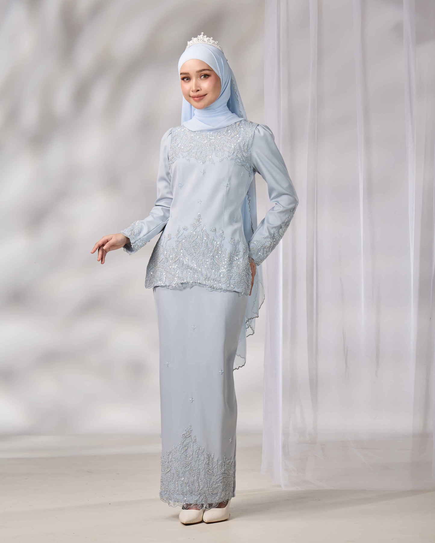 ATHLEA BRIDE KURUNG (POWDER BLUE)