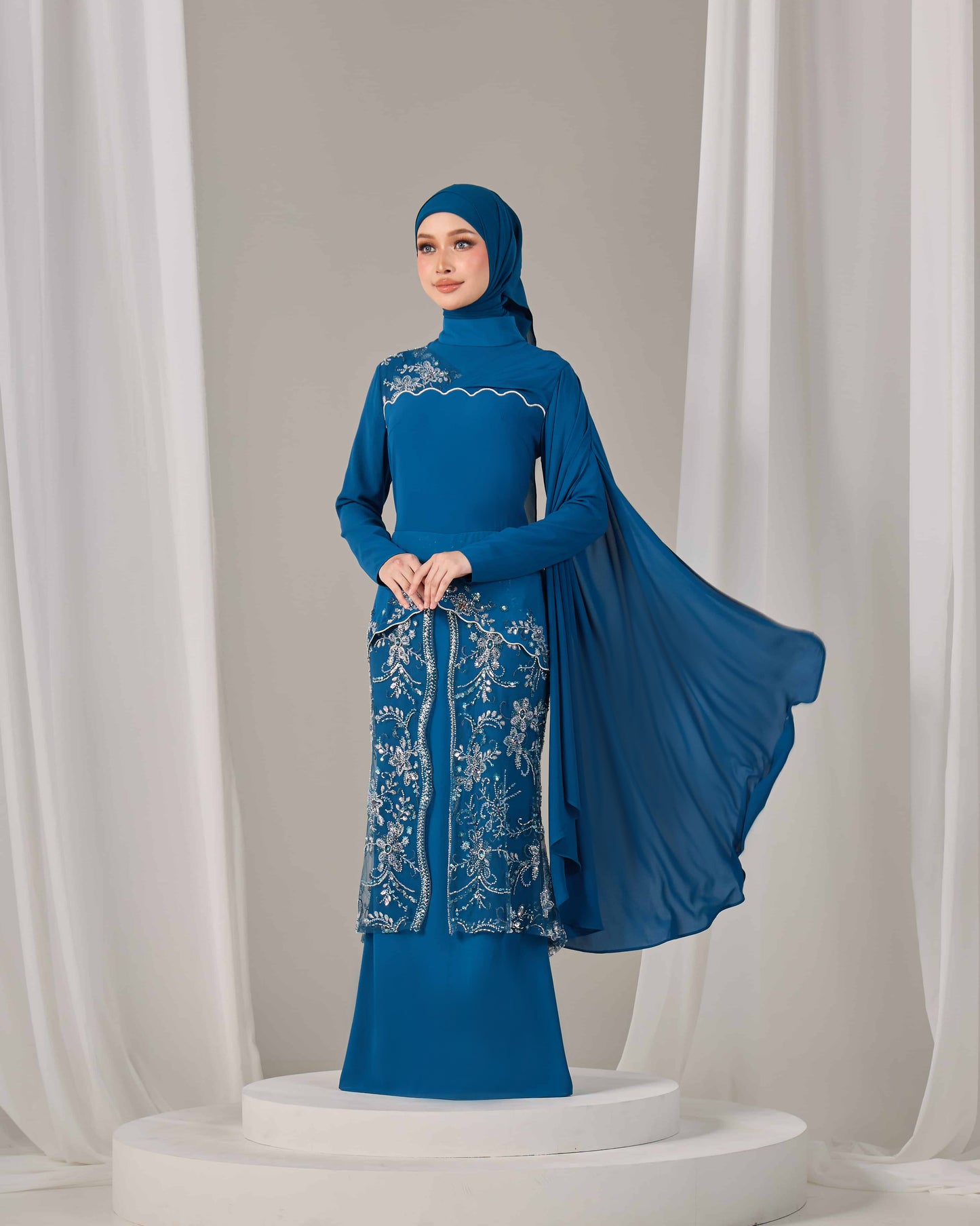 THEA DRESS (TEAL BLUE)