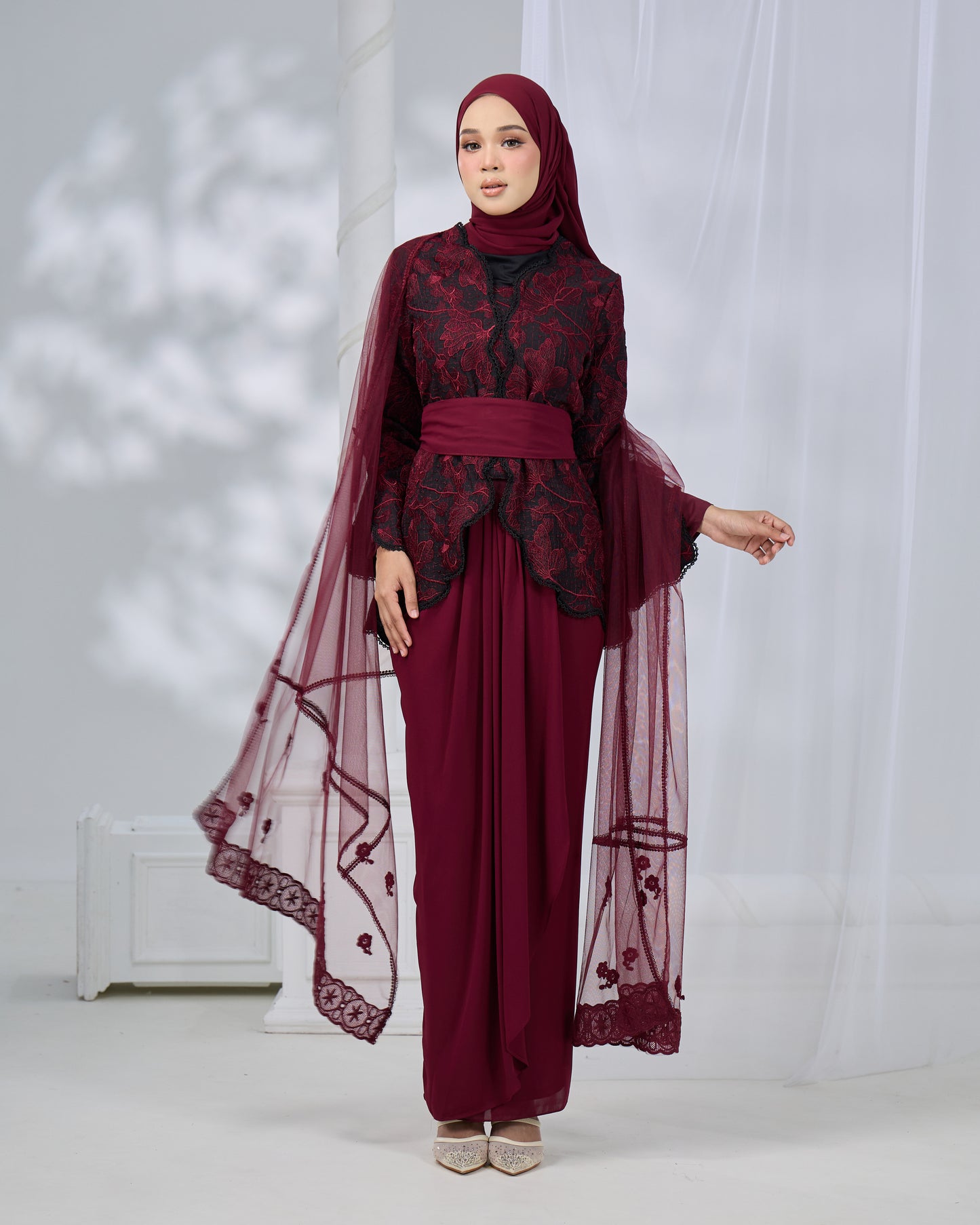 MINOR DEFECT EVELIA KURUNG (BURGUNDY)
