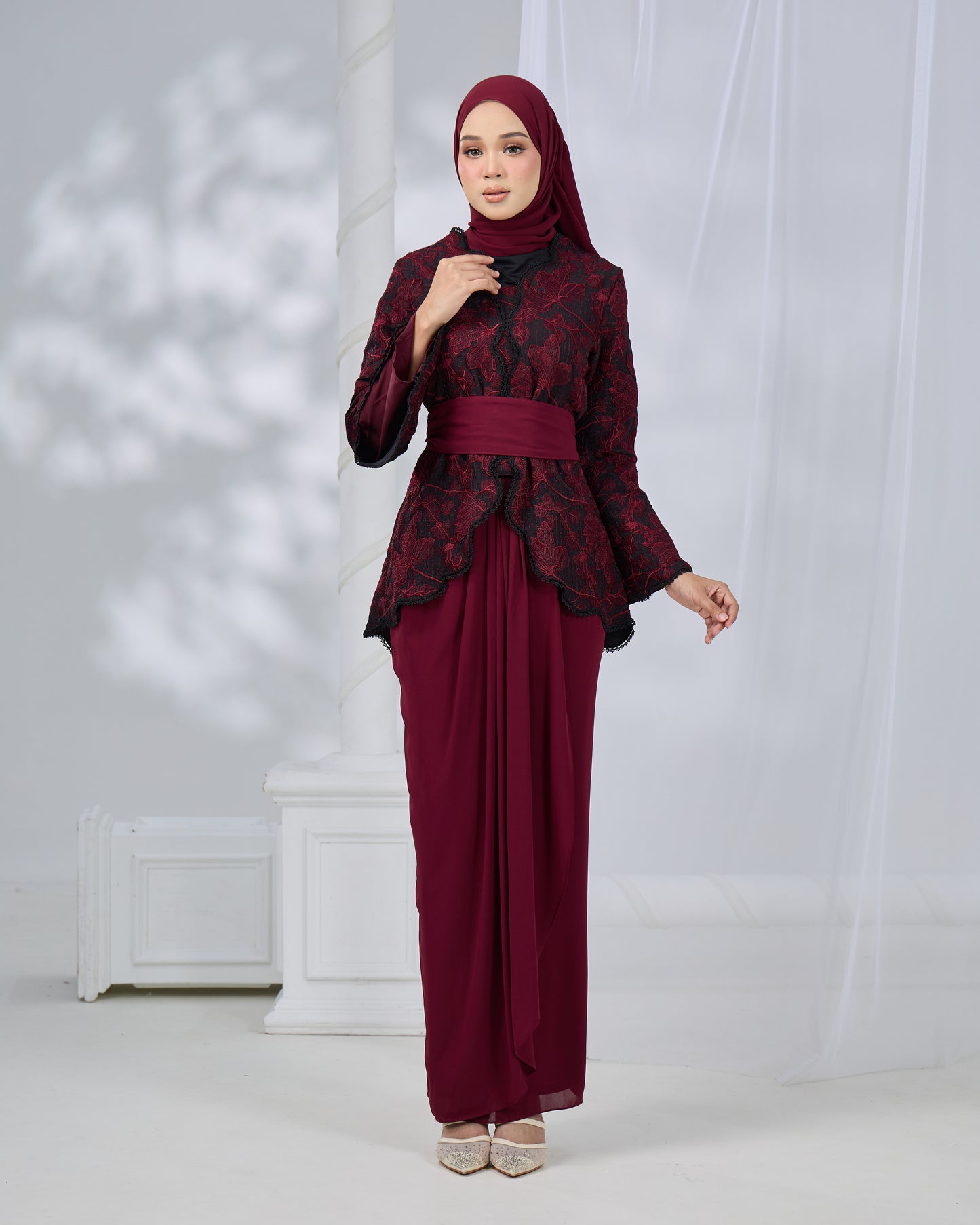 MINOR DEFECT EVELIA KURUNG (BURGUNDY)