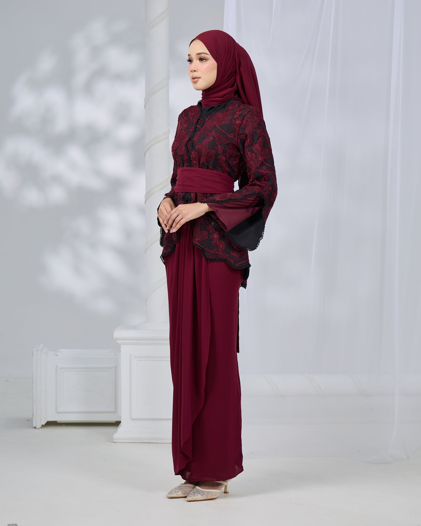 MINOR DEFECT EVELIA KURUNG (BURGUNDY)