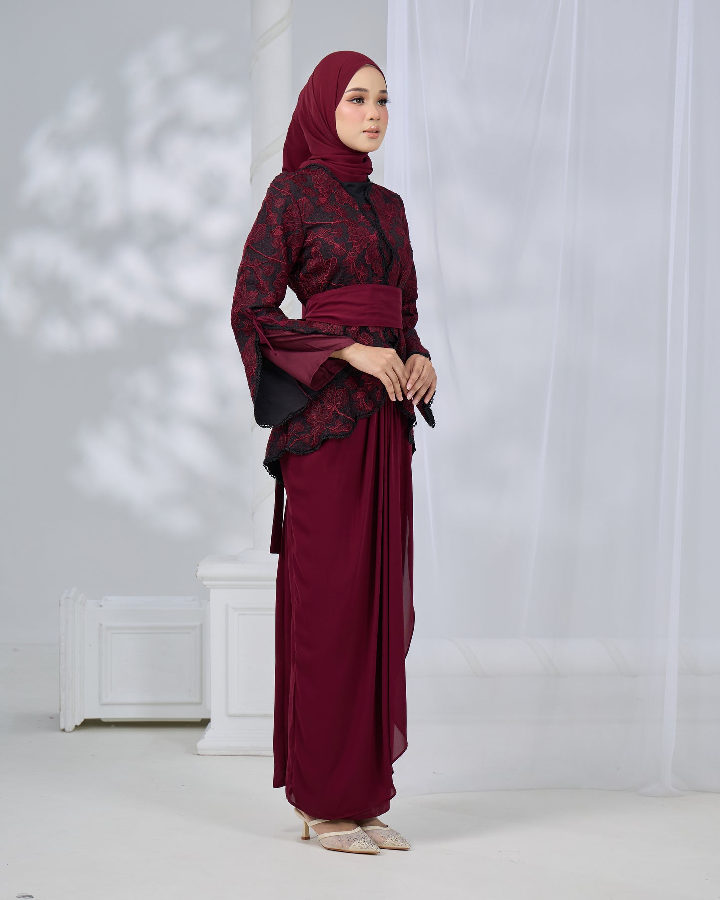 MINOR DEFECT EVELIA KURUNG (BURGUNDY)