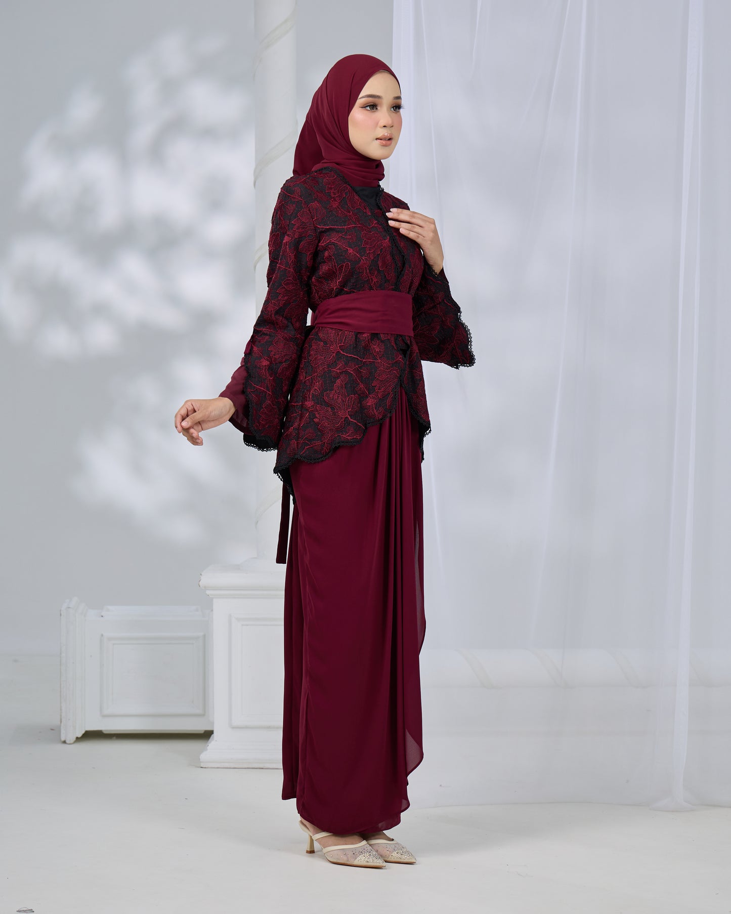 MINOR DEFECT EVELIA KURUNG (BURGUNDY)