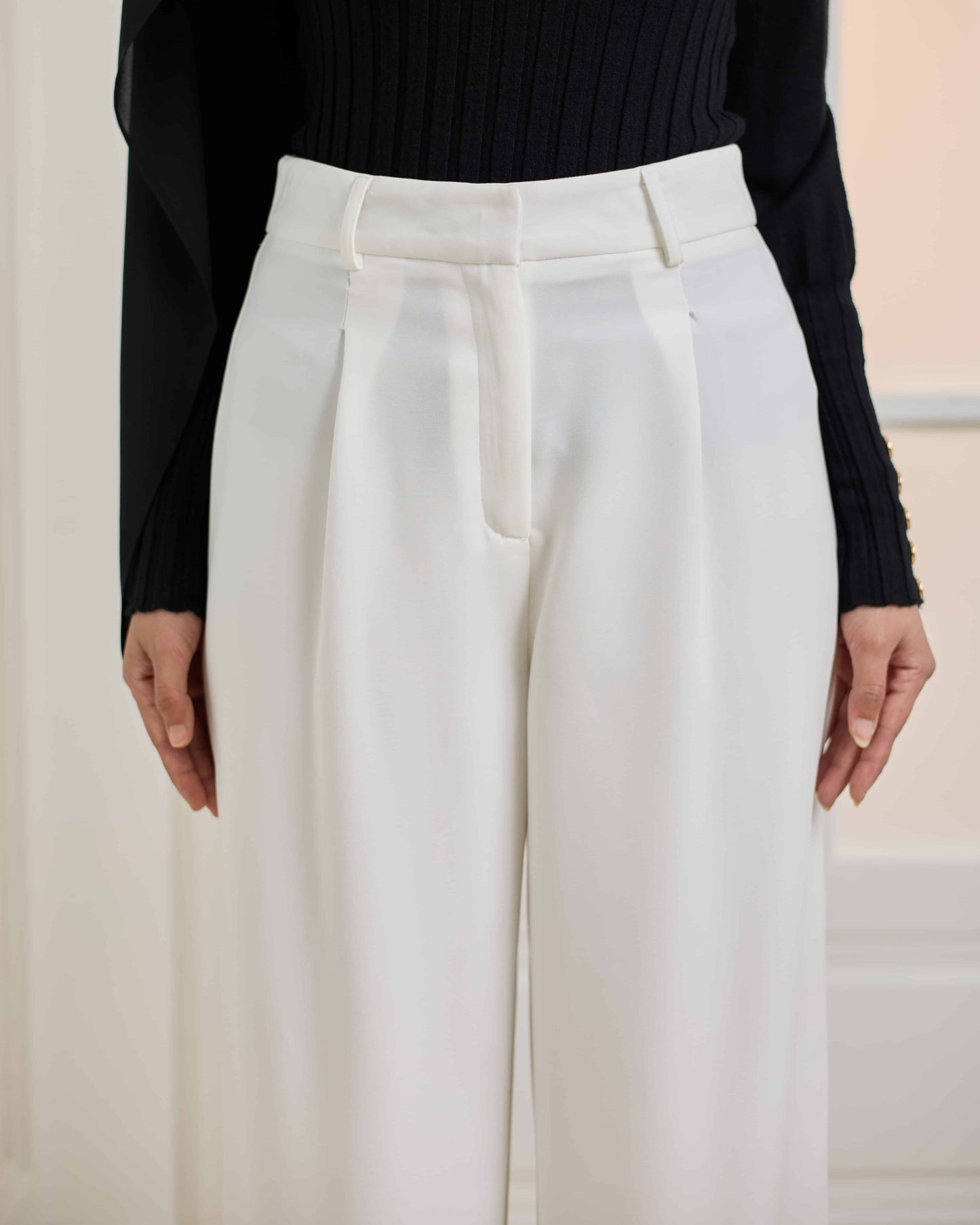 WIDE LEG PANTS (OFF WHITE)