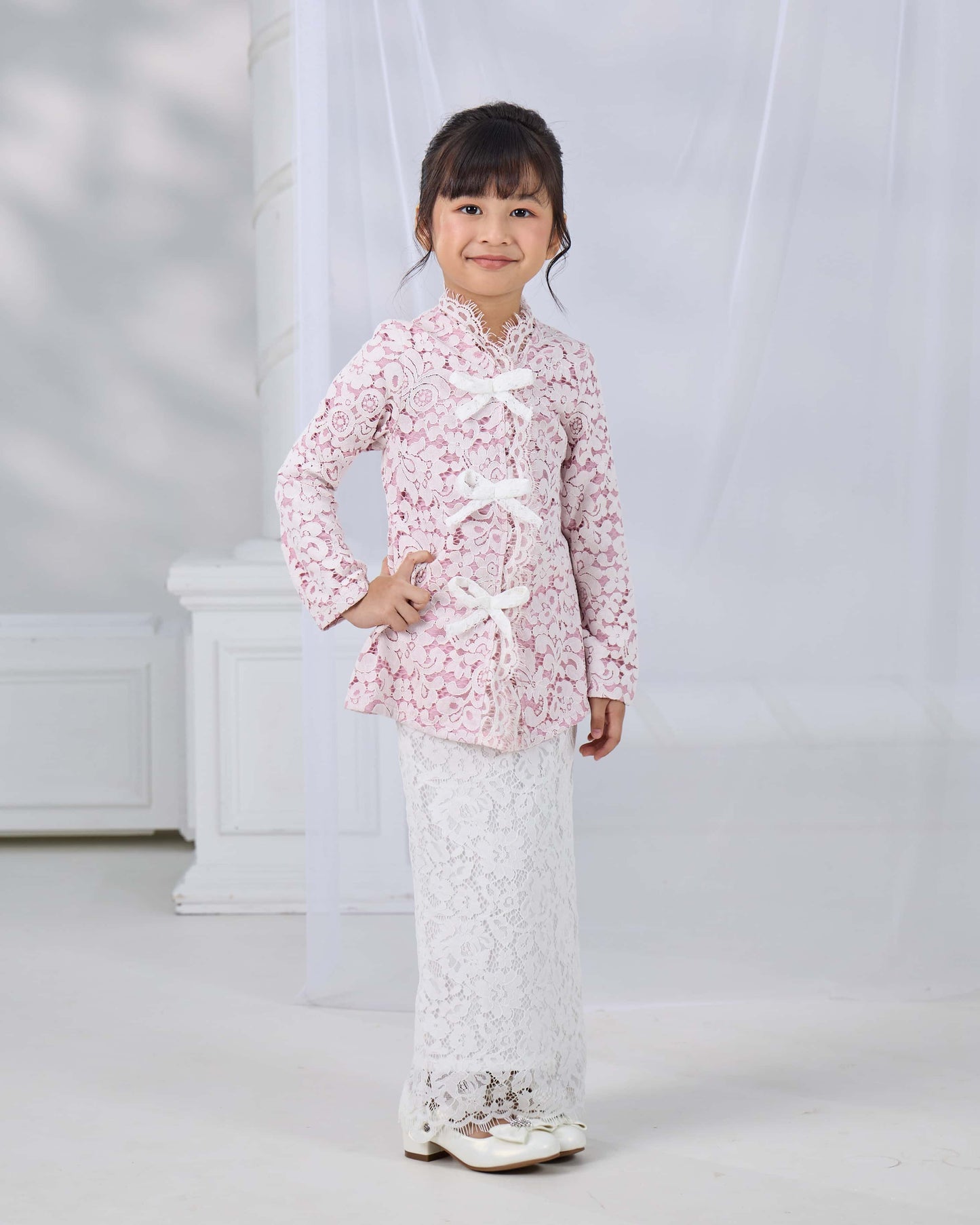 JULIA KEBAYA KIDS (DUSTY PINK)