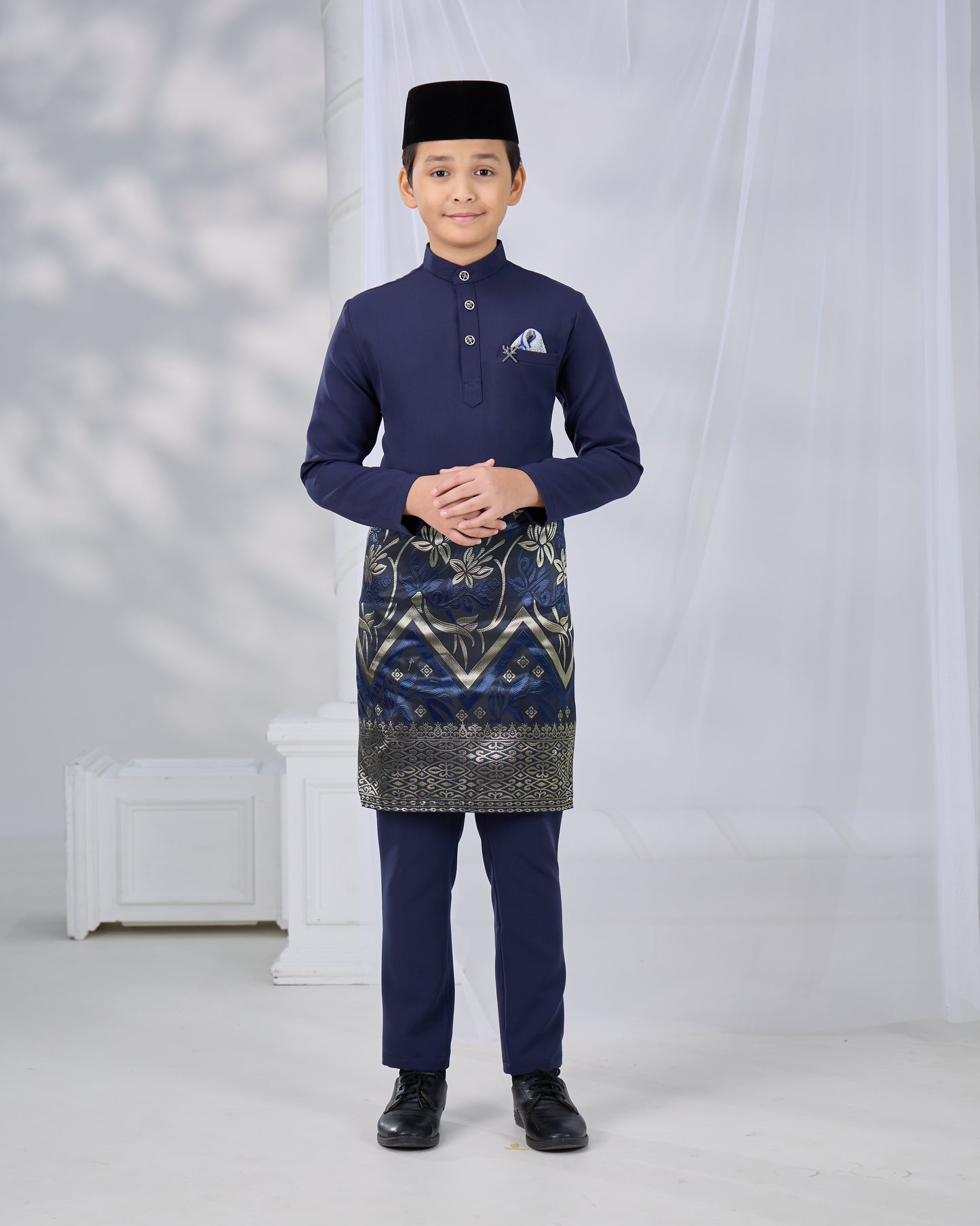 SOULTAN BAJU MELAYU FOR KIDS (NAVY BLUE)