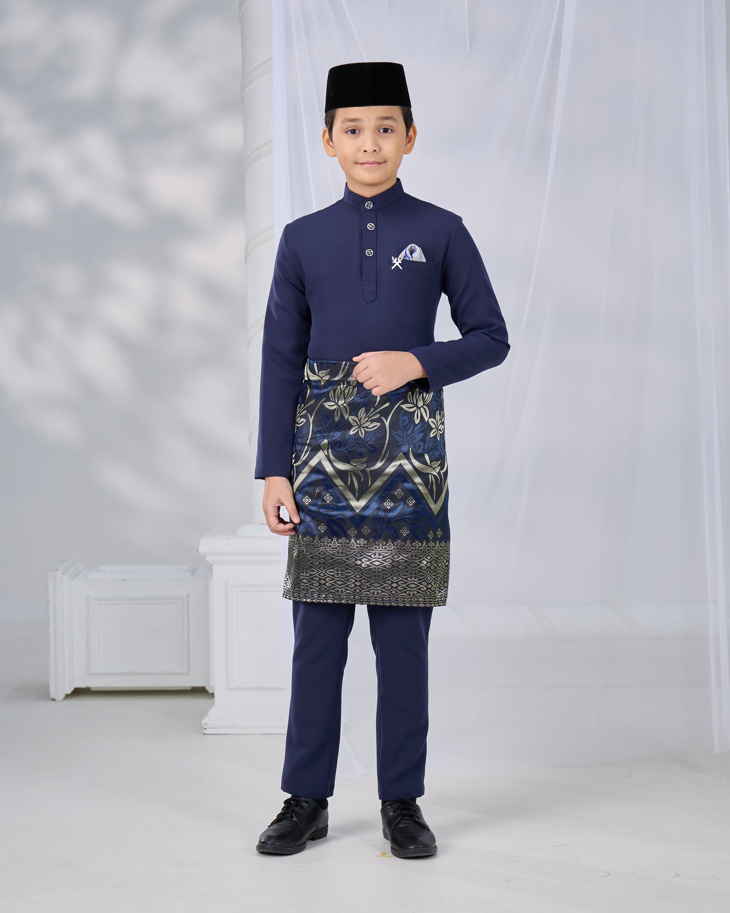 SOULTAN BAJU MELAYU FOR KIDS (NAVY BLUE)
