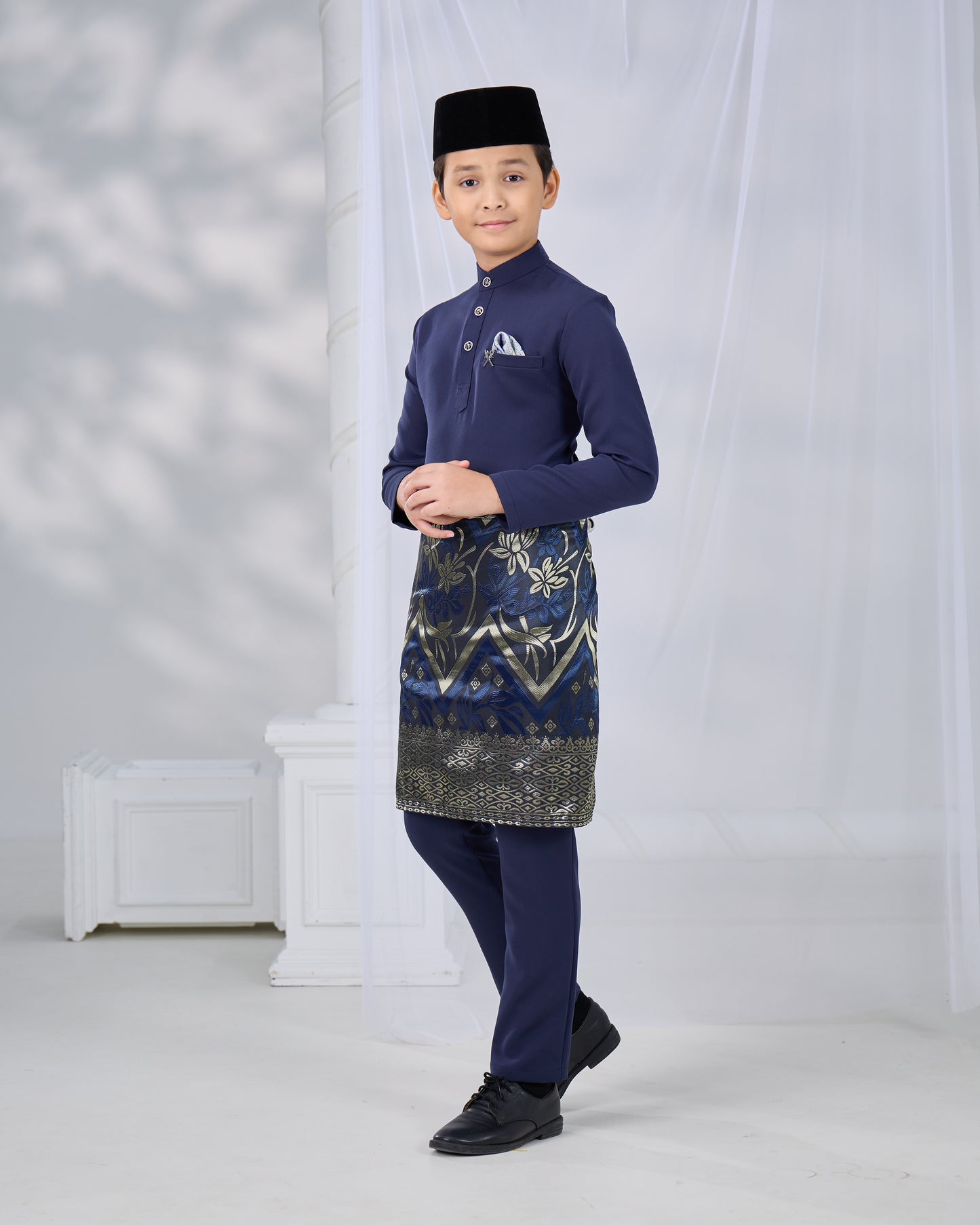 SOULTAN BAJU MELAYU FOR KIDS (NAVY BLUE)
