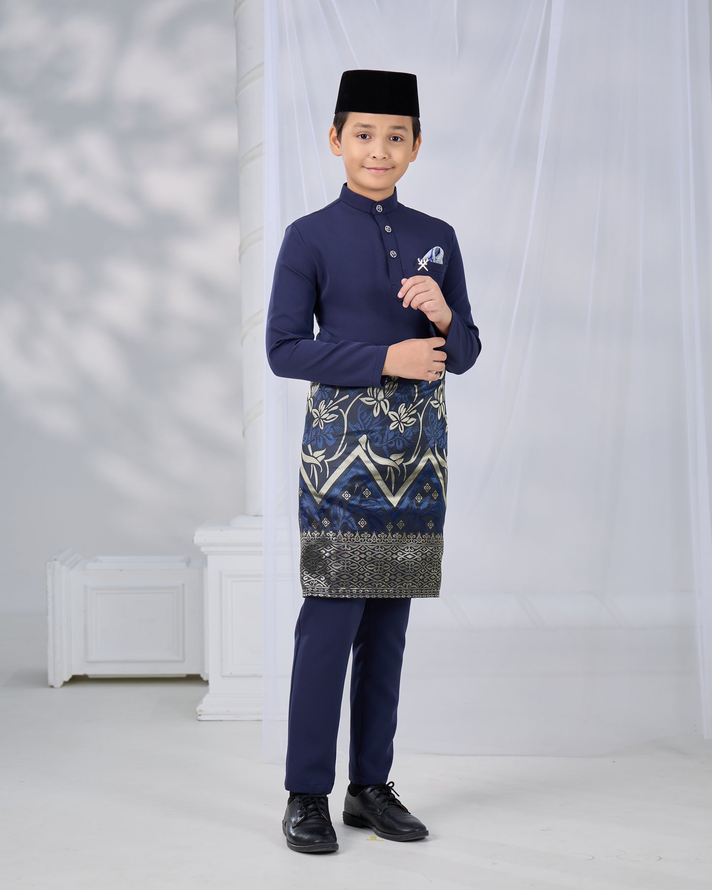 SOULTAN BAJU MELAYU FOR KIDS (NAVY BLUE)
