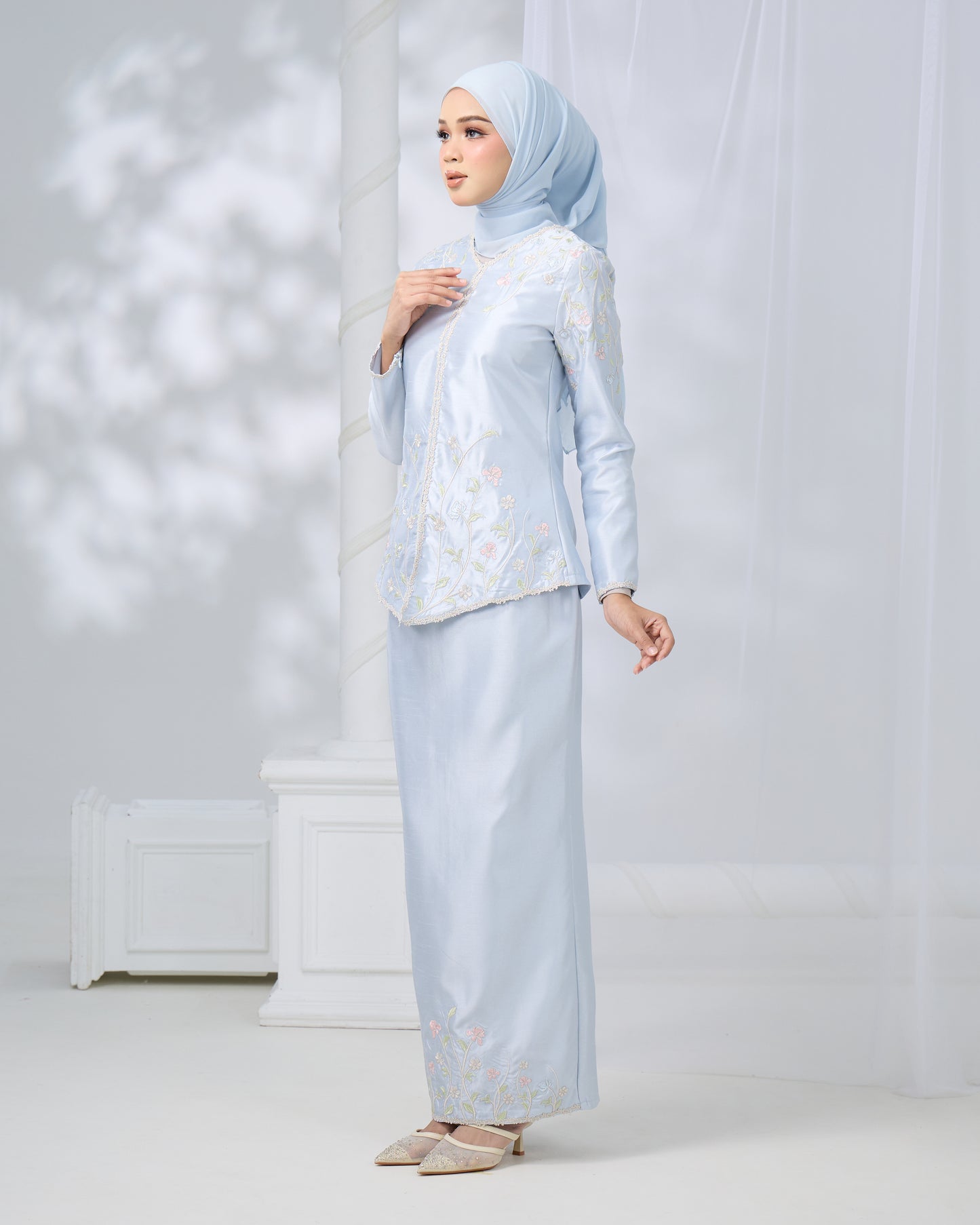 RENAYA MINI KURUNG (POWDER BLUE)