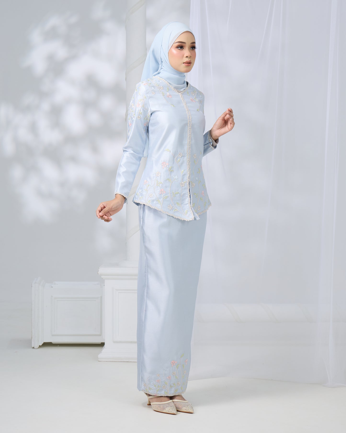 RENAYA MINI KURUNG (POWDER BLUE)