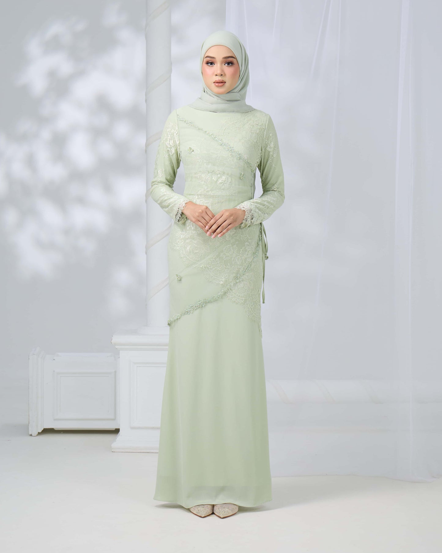MINOR DEFECT ERISHYA DRESS (GREEN TEA)