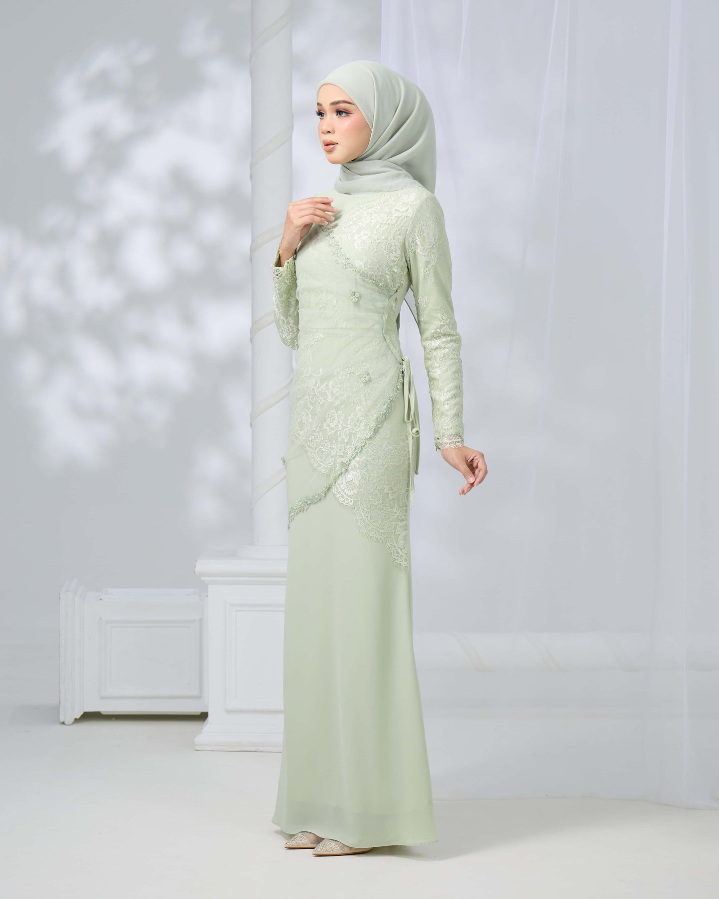 MINOR DEFECT ERISHYA DRESS (GREEN TEA)