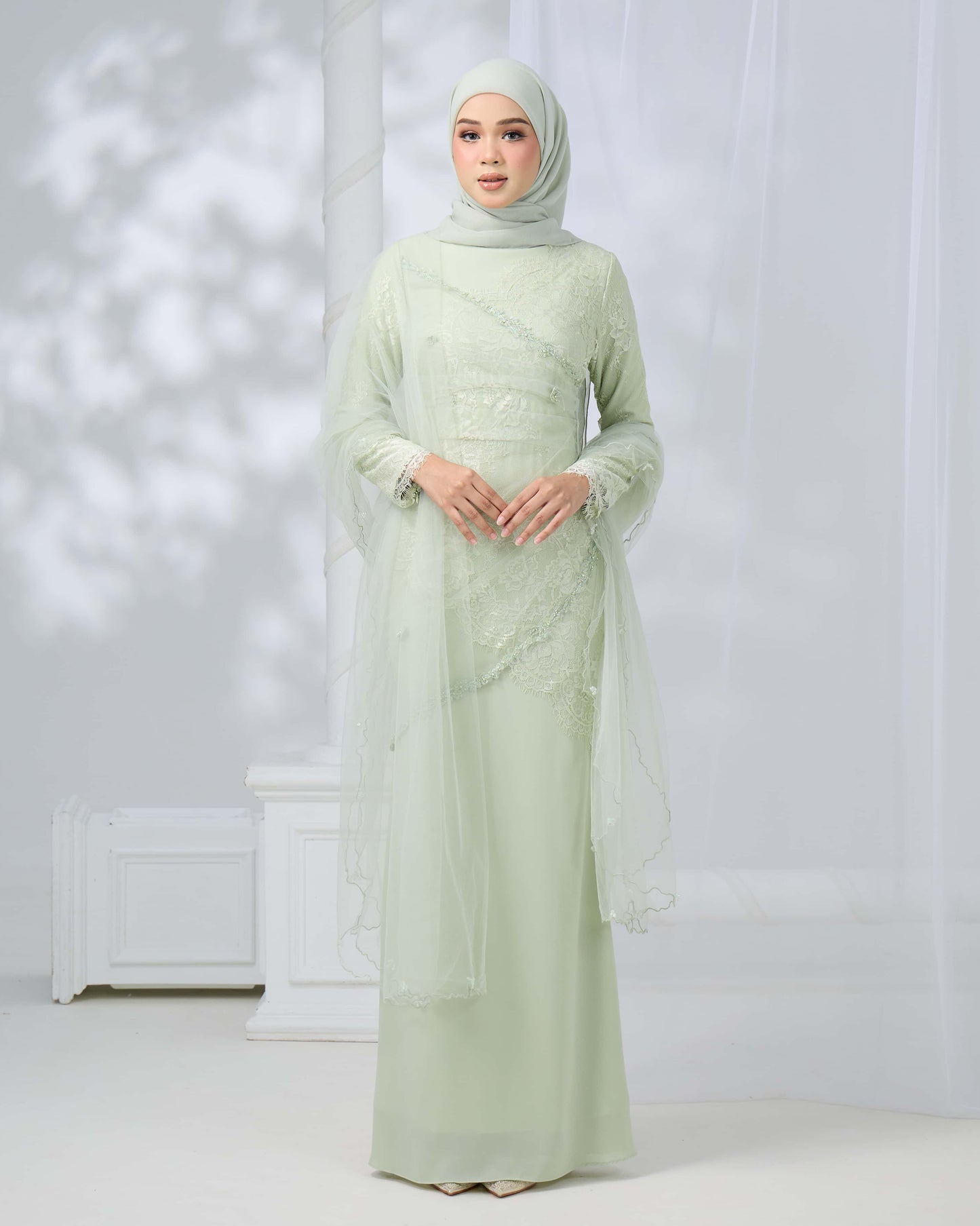 MINOR DEFECT ERISHYA DRESS (GREEN TEA)