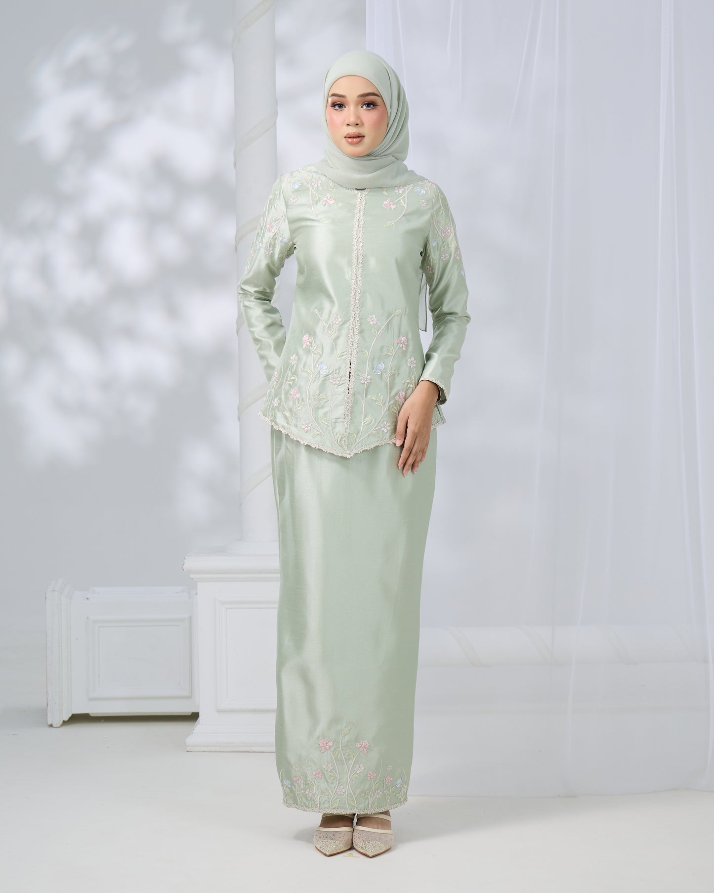 RENAYA MINI KURUNG (GREEN TEA)
