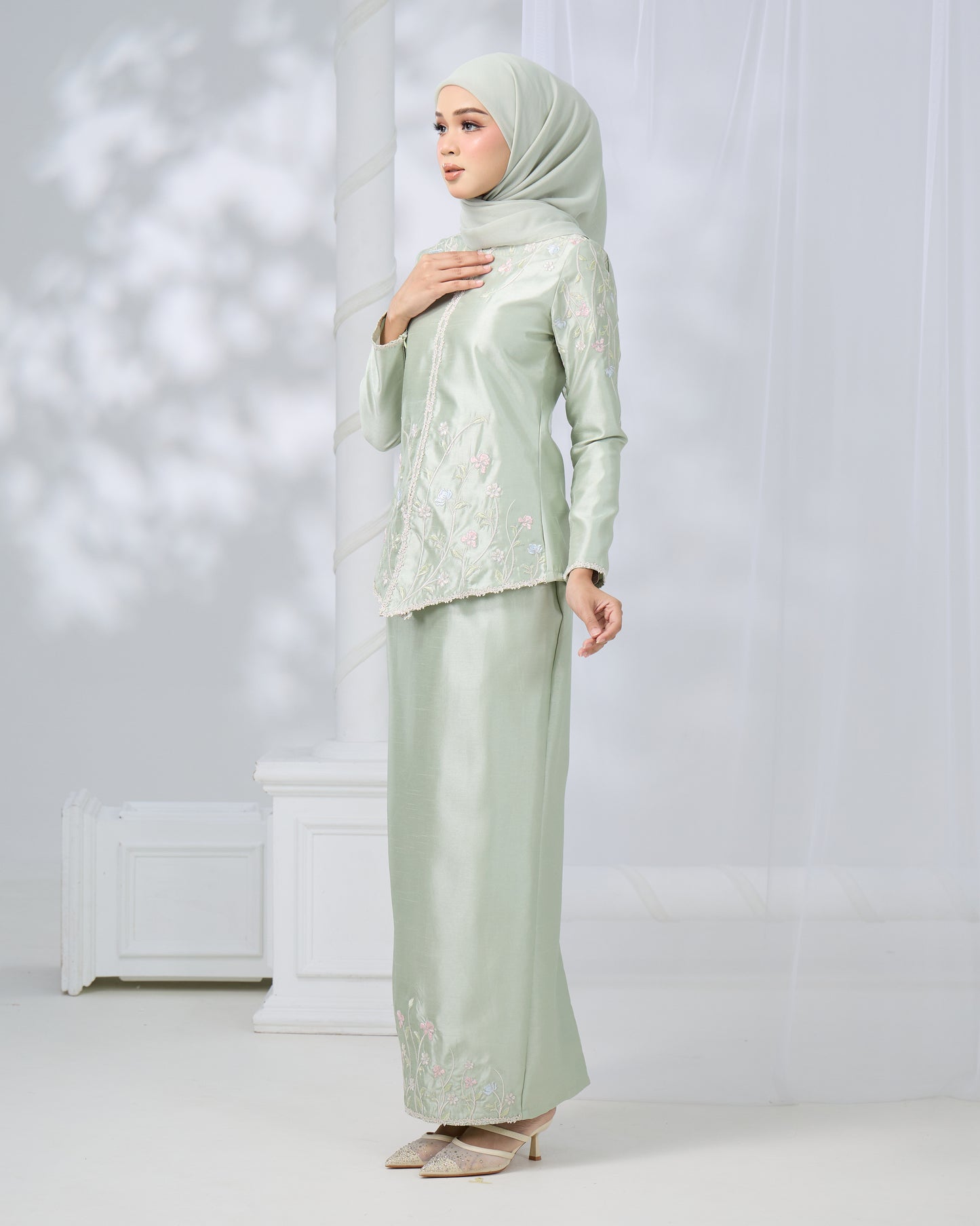 RENAYA MINI KURUNG (GREEN TEA)