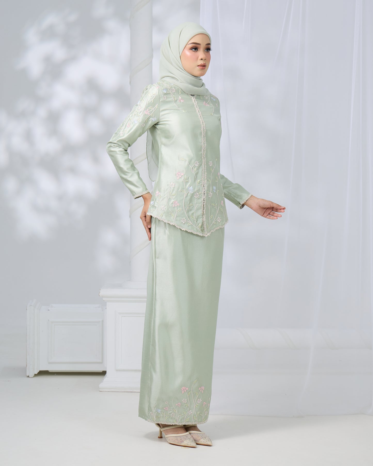 RENAYA MINI KURUNG (GREEN TEA)