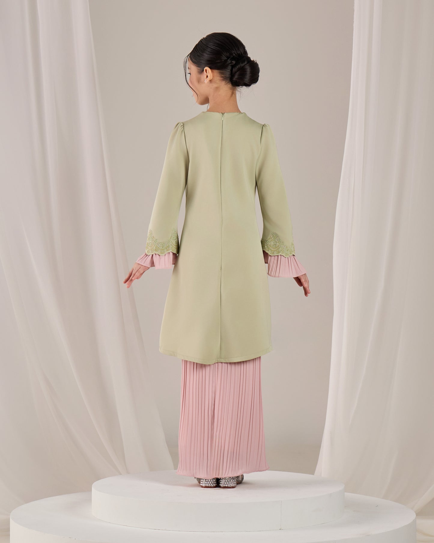 ISYRA KURUNG KIDS (MATCHA)