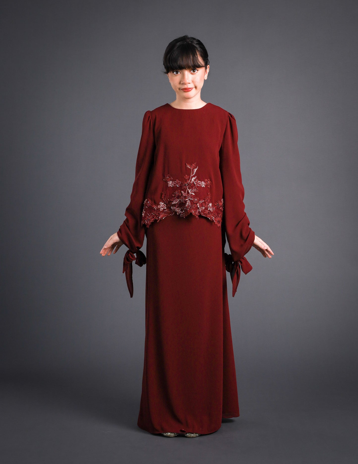NERISSA KURUNG KIDS (BURGUNDY)