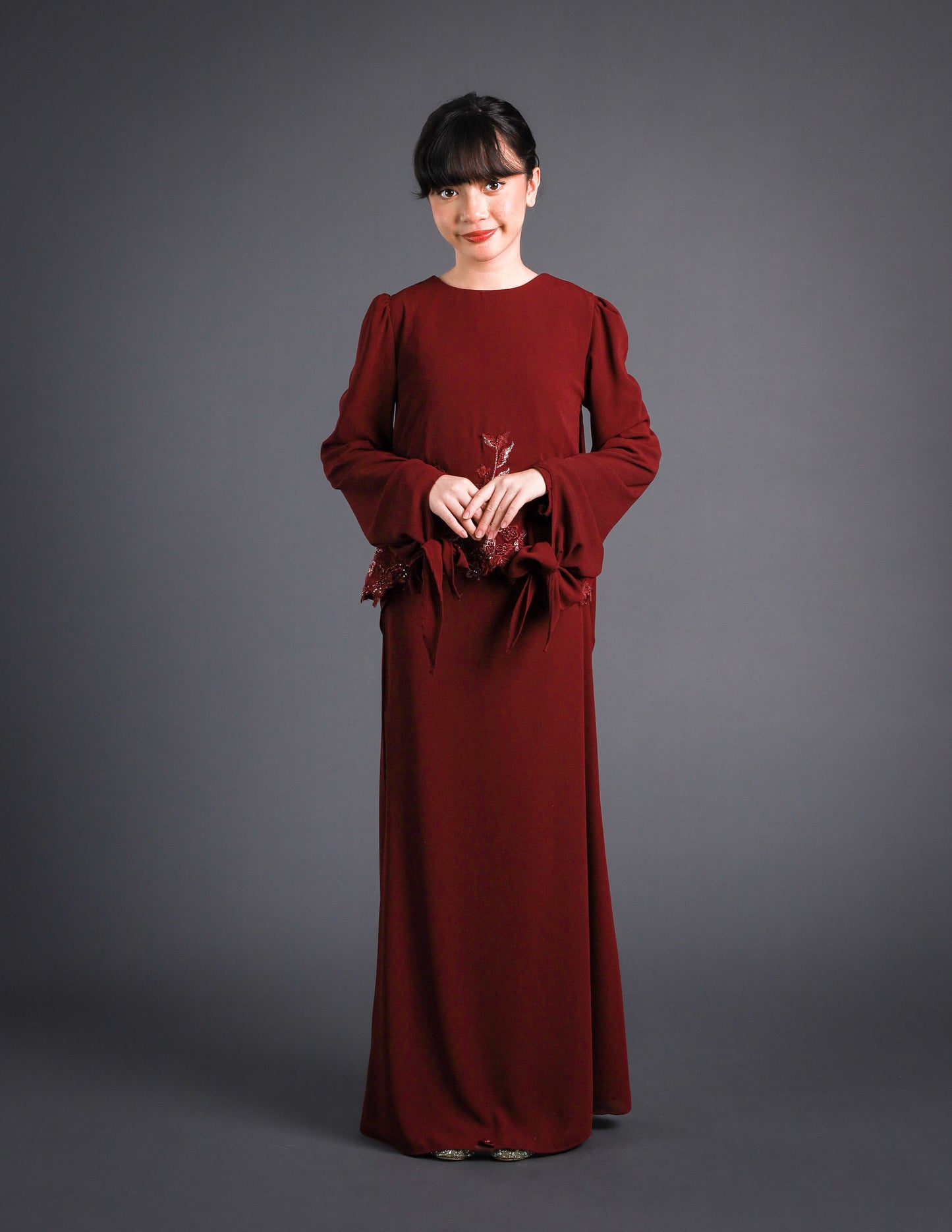 NERISSA KURUNG KIDS (BURGUNDY)