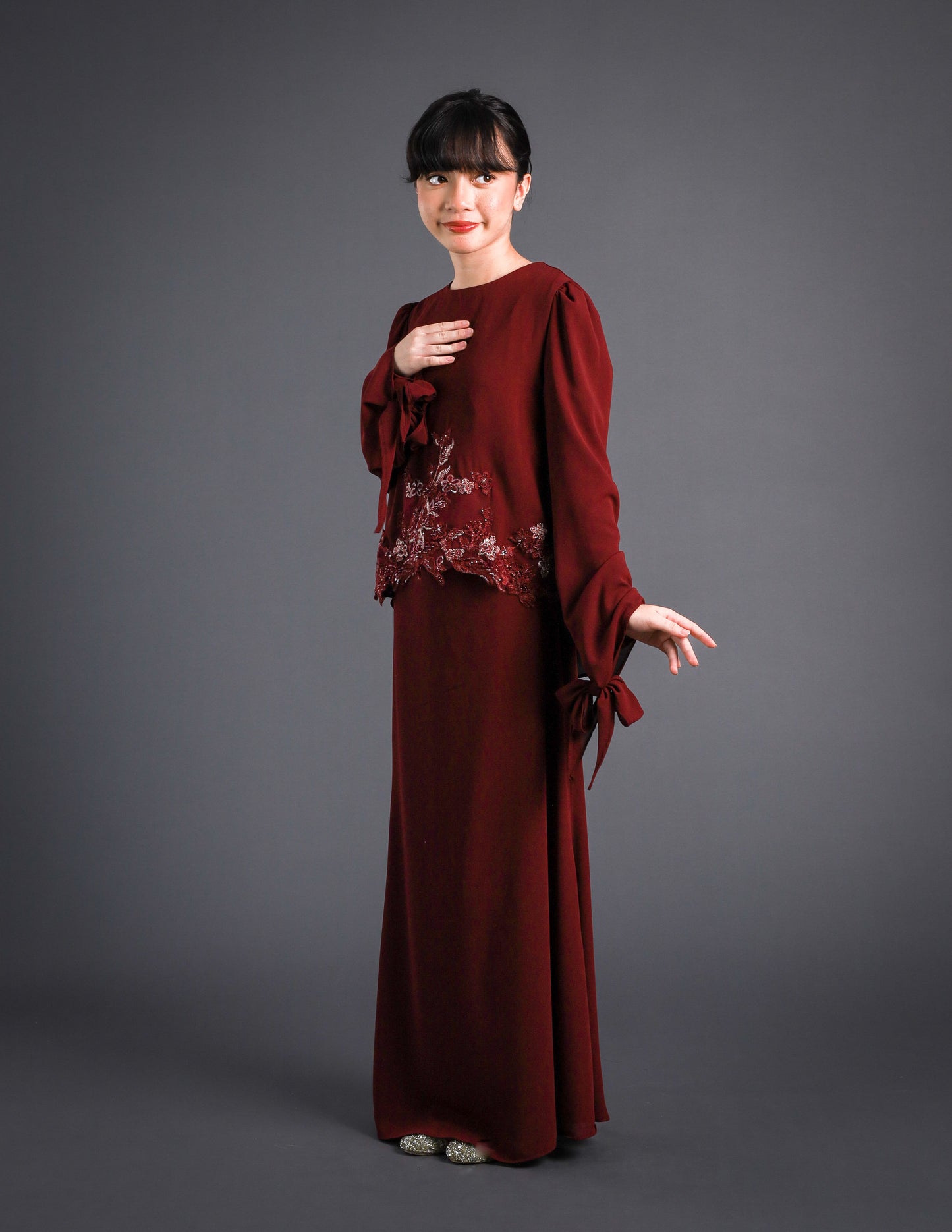 NERISSA KURUNG KIDS (BURGUNDY)