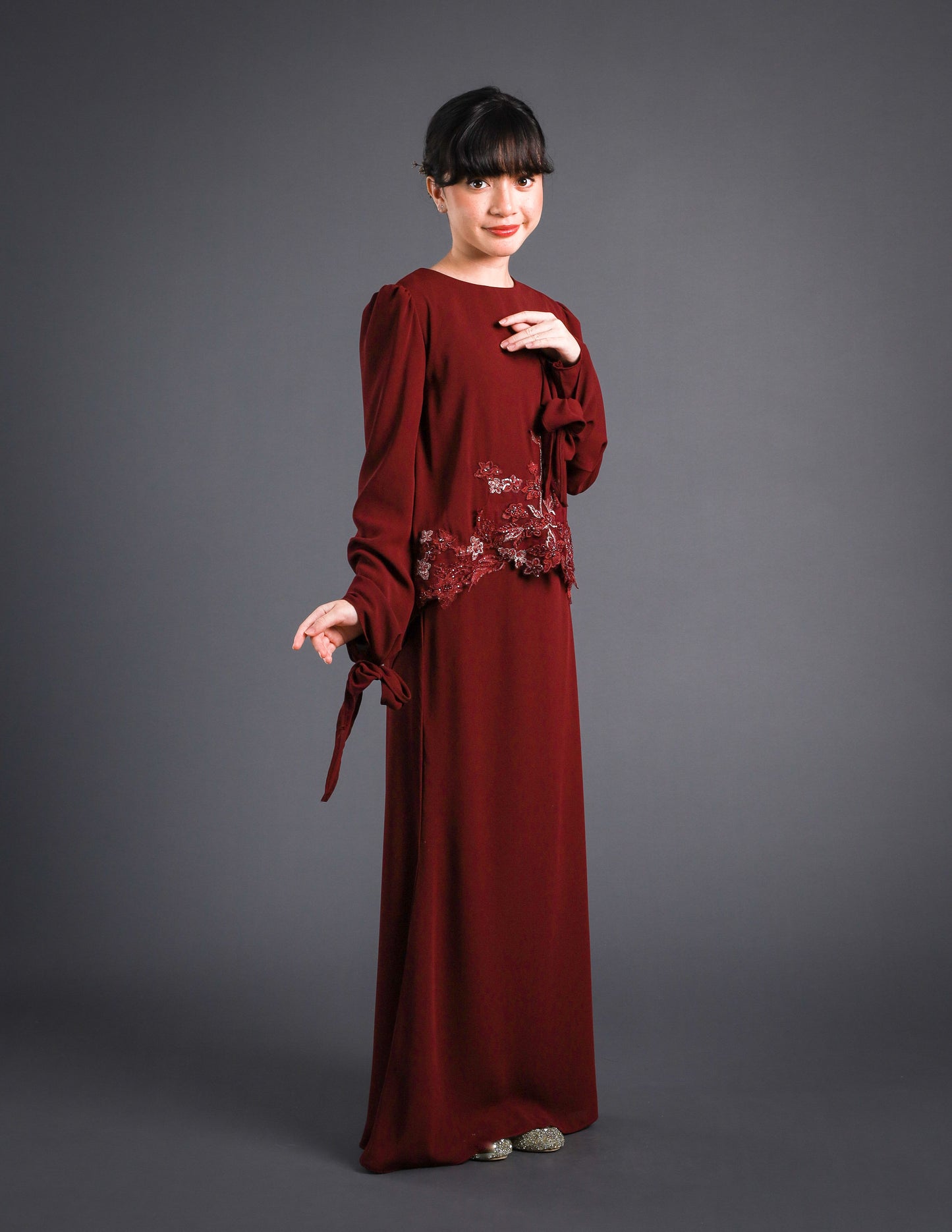 NERISSA KURUNG KIDS (BURGUNDY)