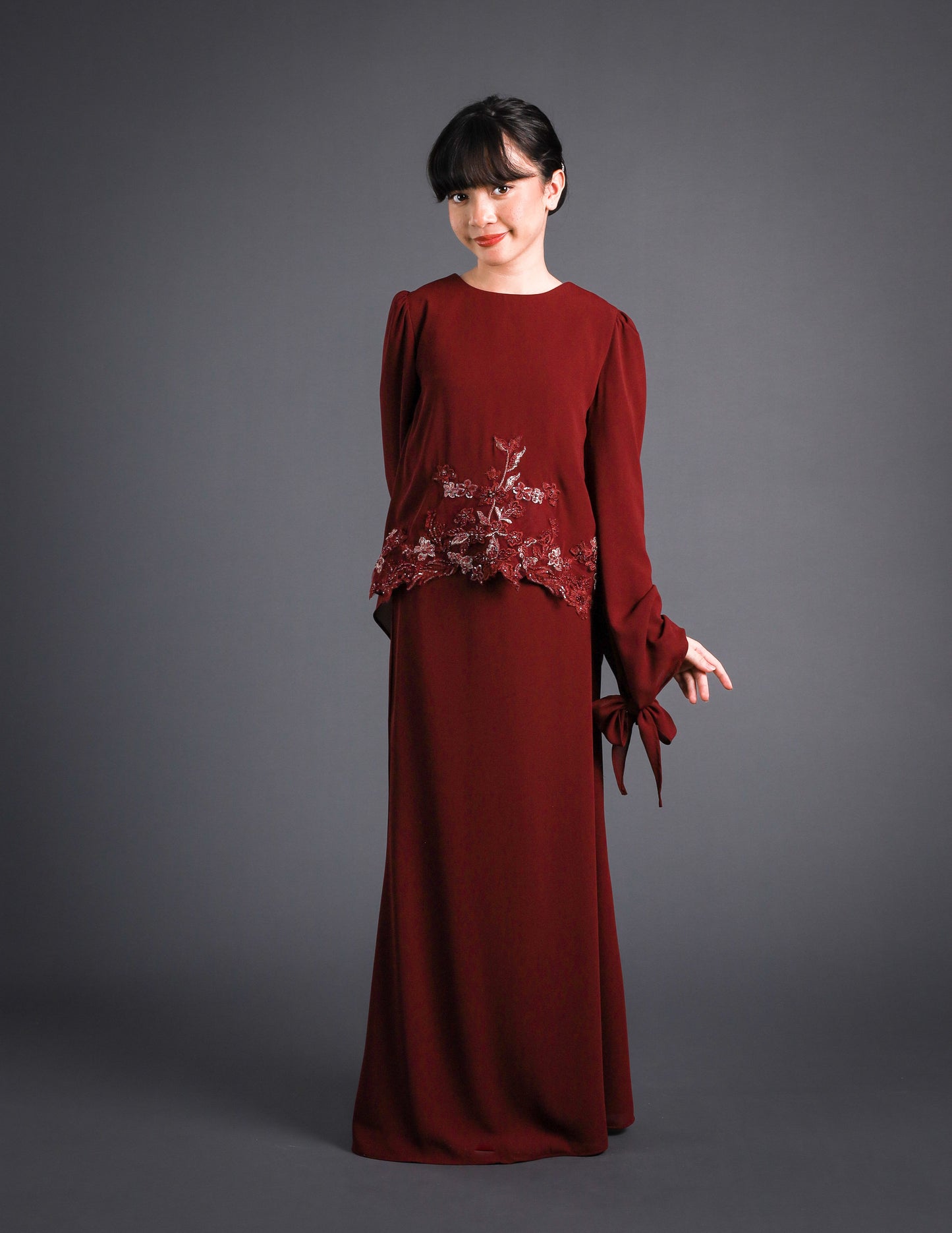 NERISSA KURUNG KIDS (BURGUNDY)