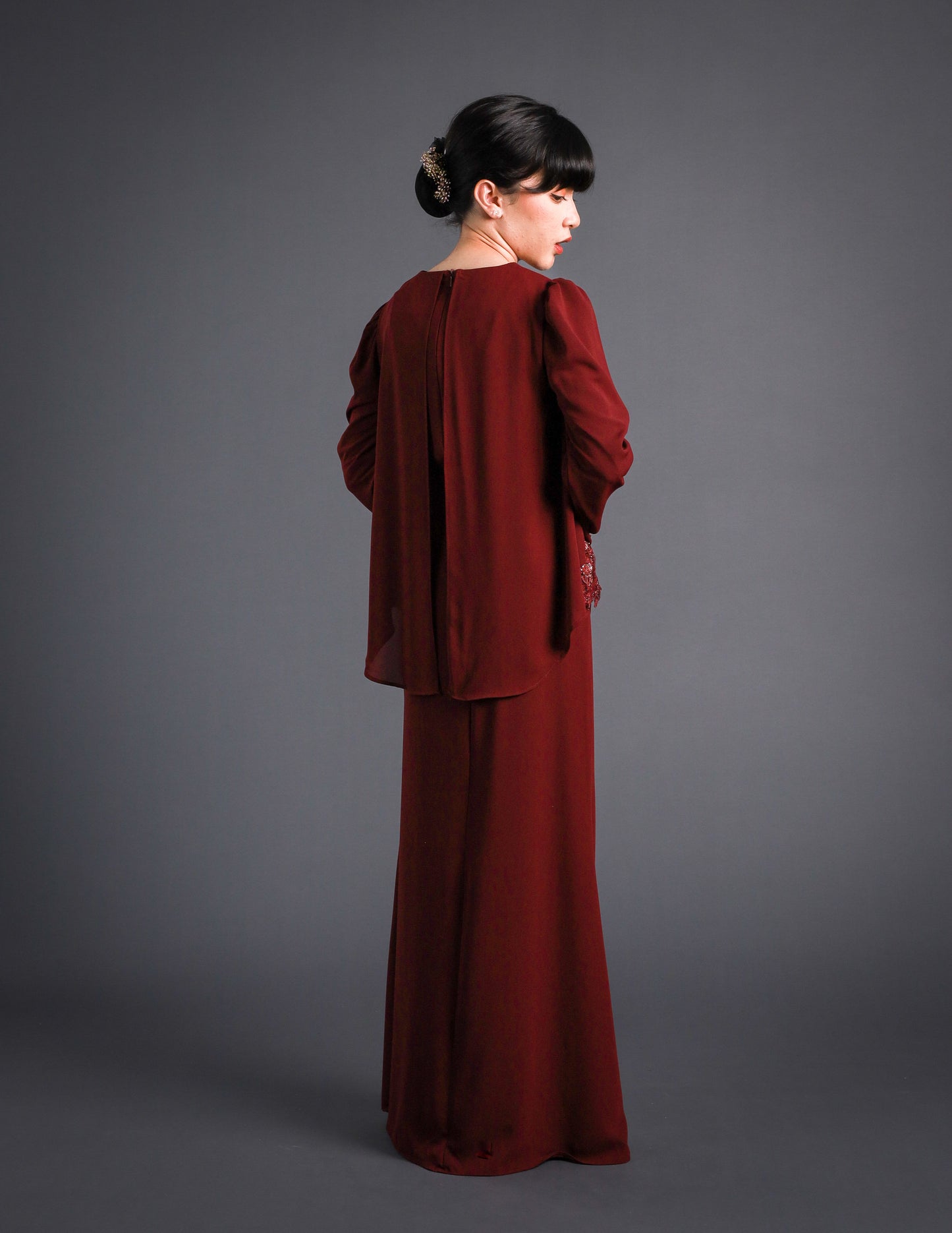 NERISSA KURUNG KIDS (BURGUNDY)