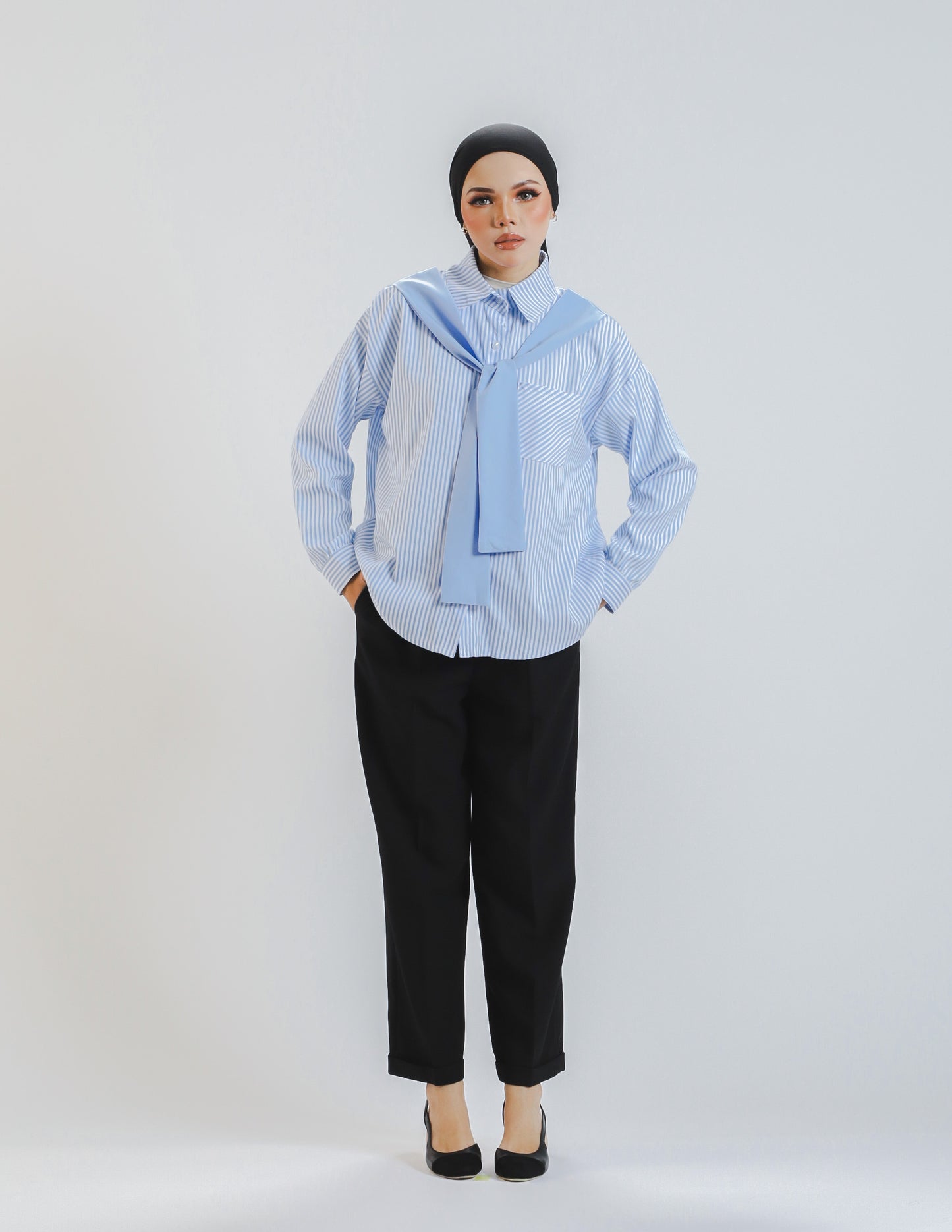 KYLE KNIT BUTTON SHIRT (LIGHT BLUE)