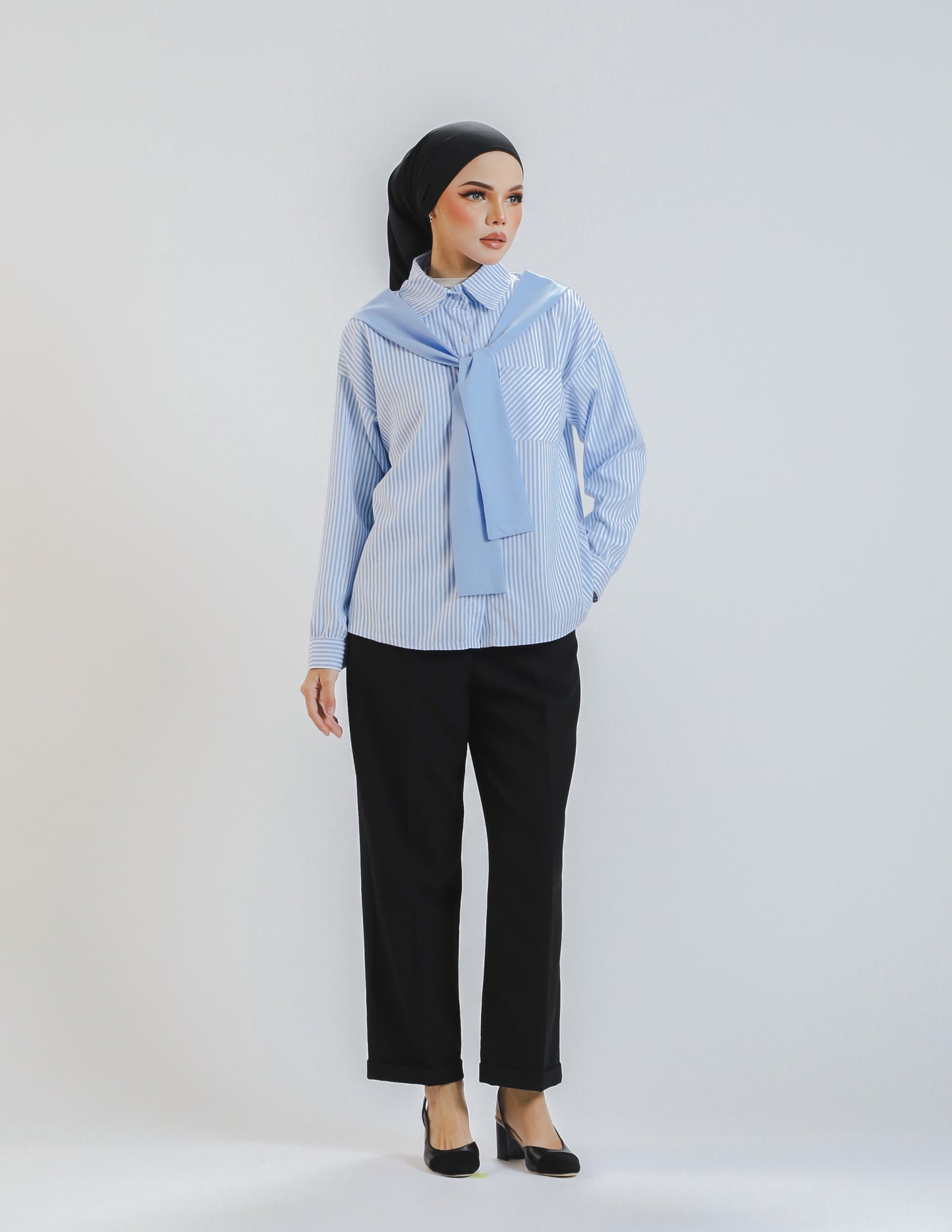 KYLE KNIT BUTTON SHIRT (LIGHT BLUE)