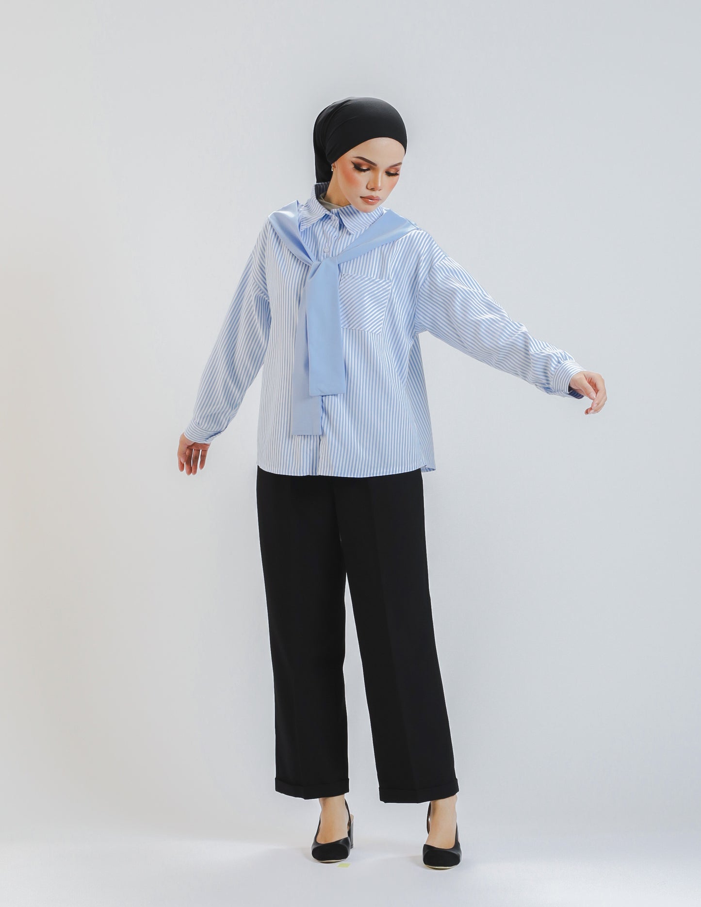KYLE KNIT BUTTON SHIRT (LIGHT BLUE)