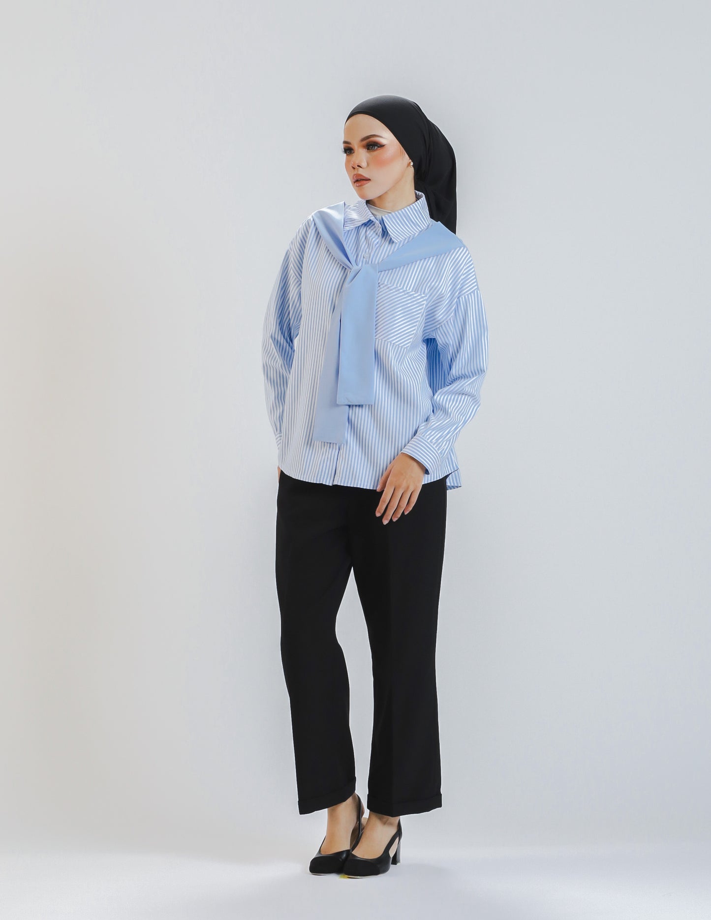 KYLE KNIT BUTTON SHIRT (LIGHT BLUE)
