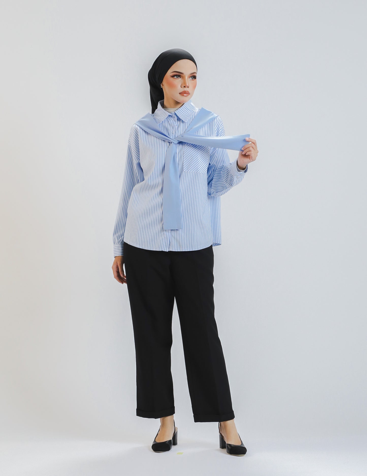 KYLE KNIT BUTTON SHIRT (LIGHT BLUE)