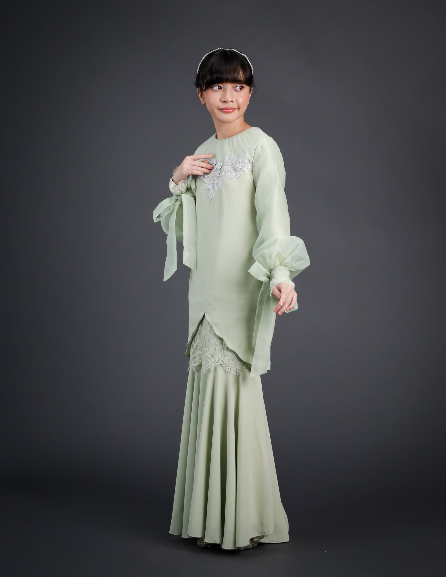 AVIANNA KURUNG KIDS (GREEN TEA)