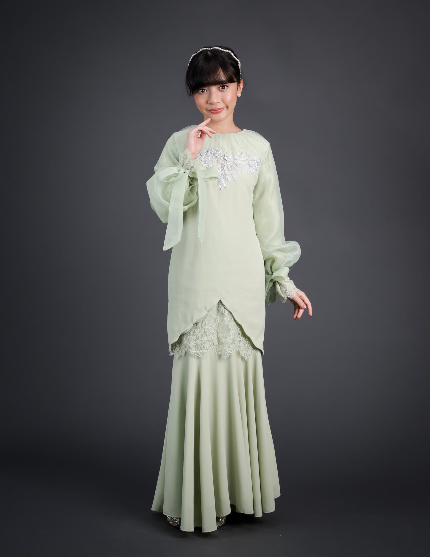 AVIANNA KURUNG KIDS (GREEN TEA)