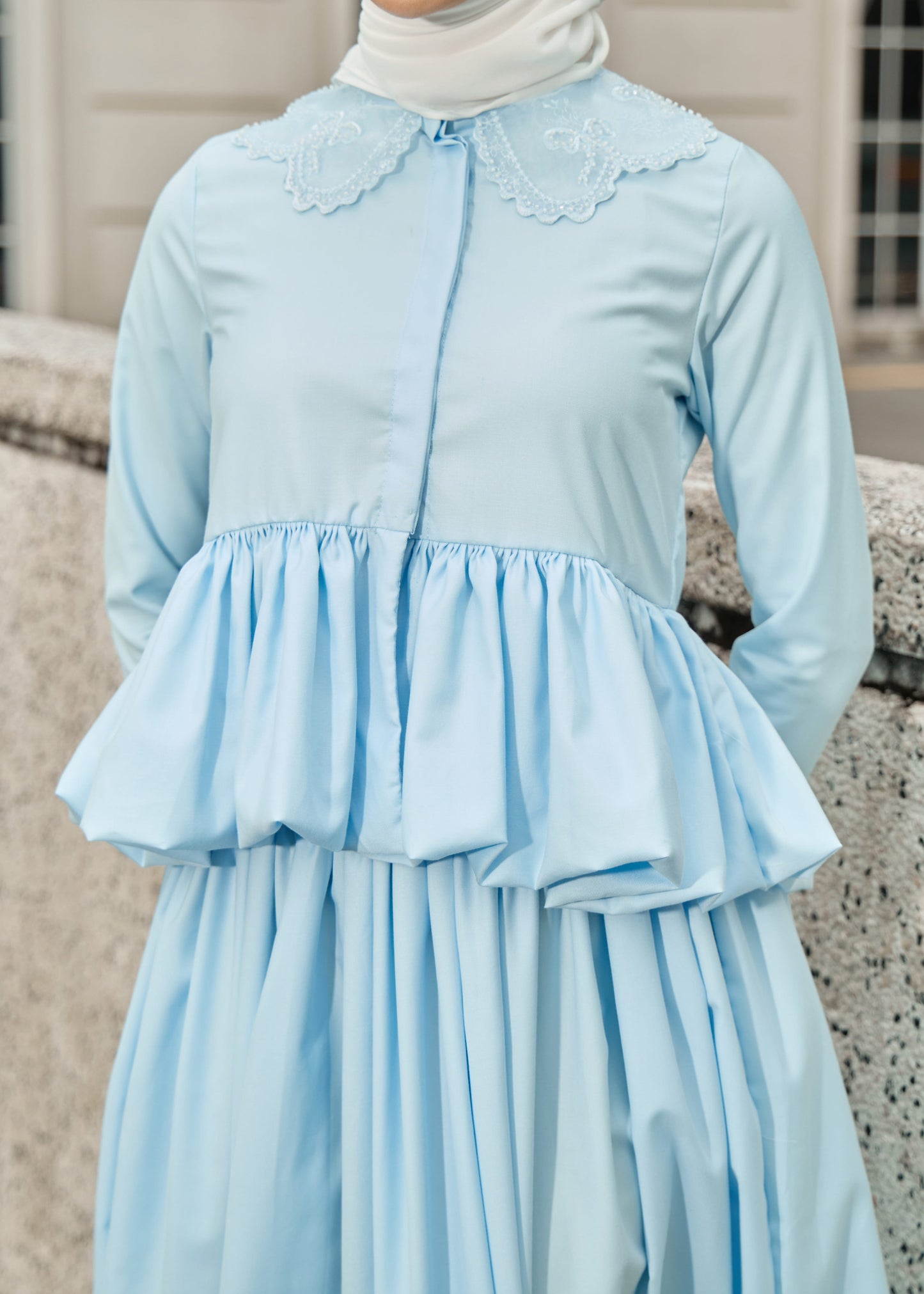 JAYLEEN BABYDOLL DRESS (BLUE)