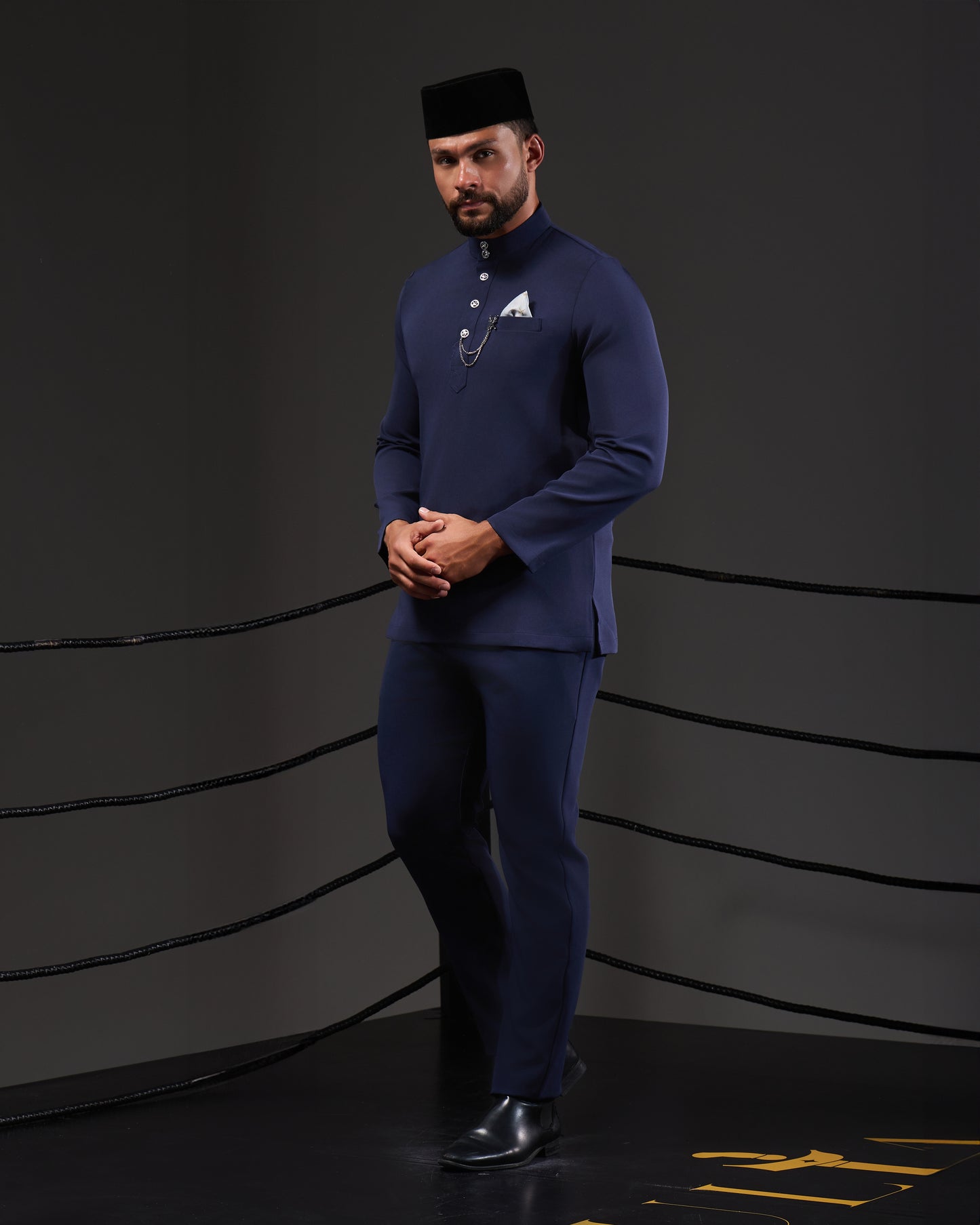MINOR DEFECT SOULTAN BAJU MELAYU (NAVY BLUE)