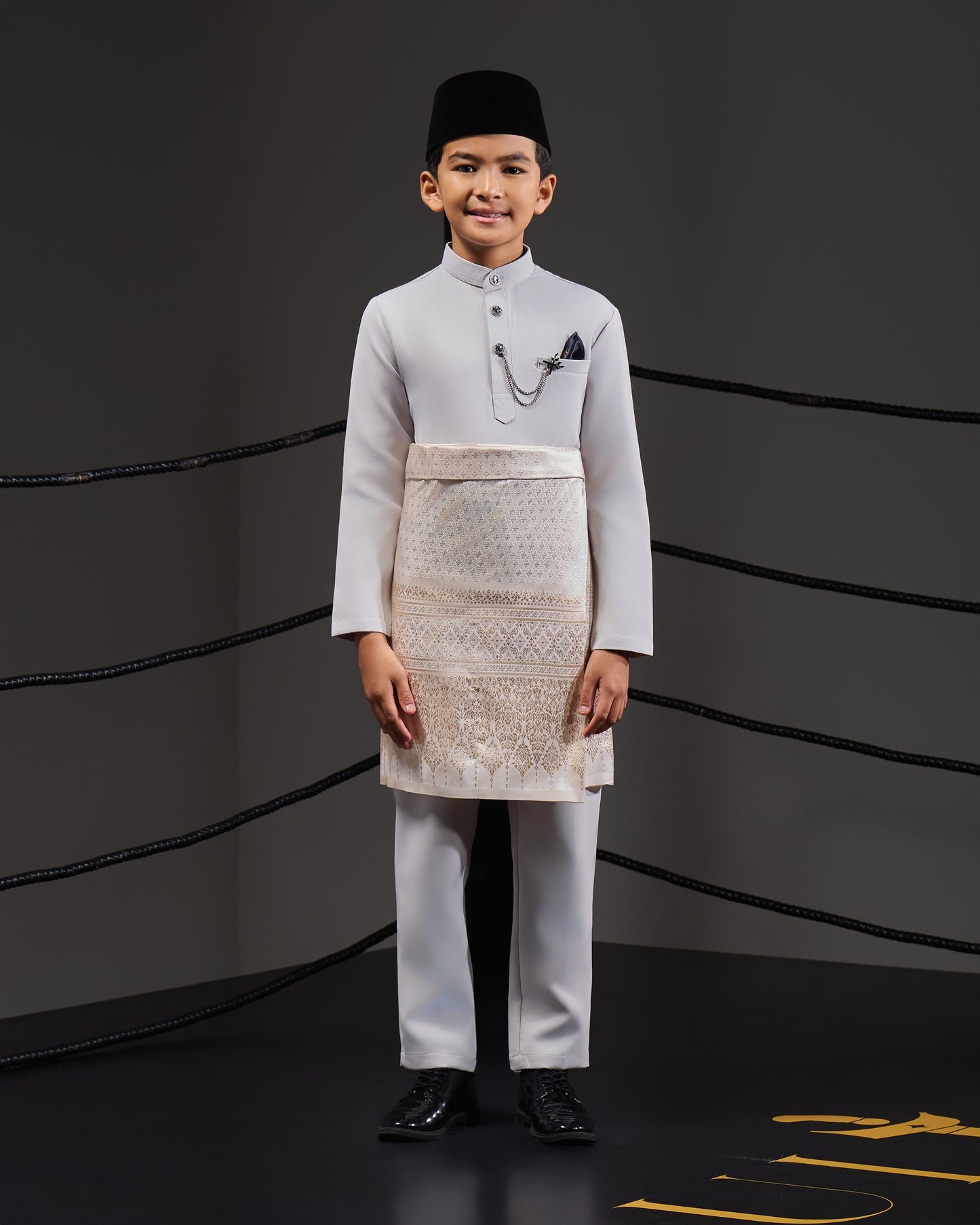 SOULTAN BAJU MELAYU FOR KIDS (GREY)