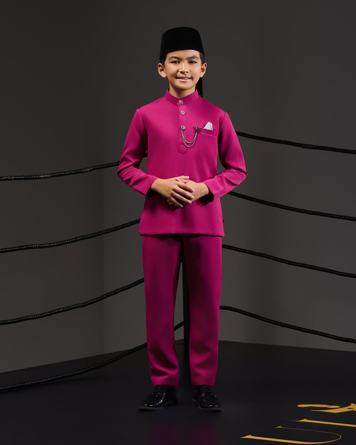 MINOR DEFECT SOULTAN BAJU MELAYU FOR KIDS (DARK FUCHSIA)