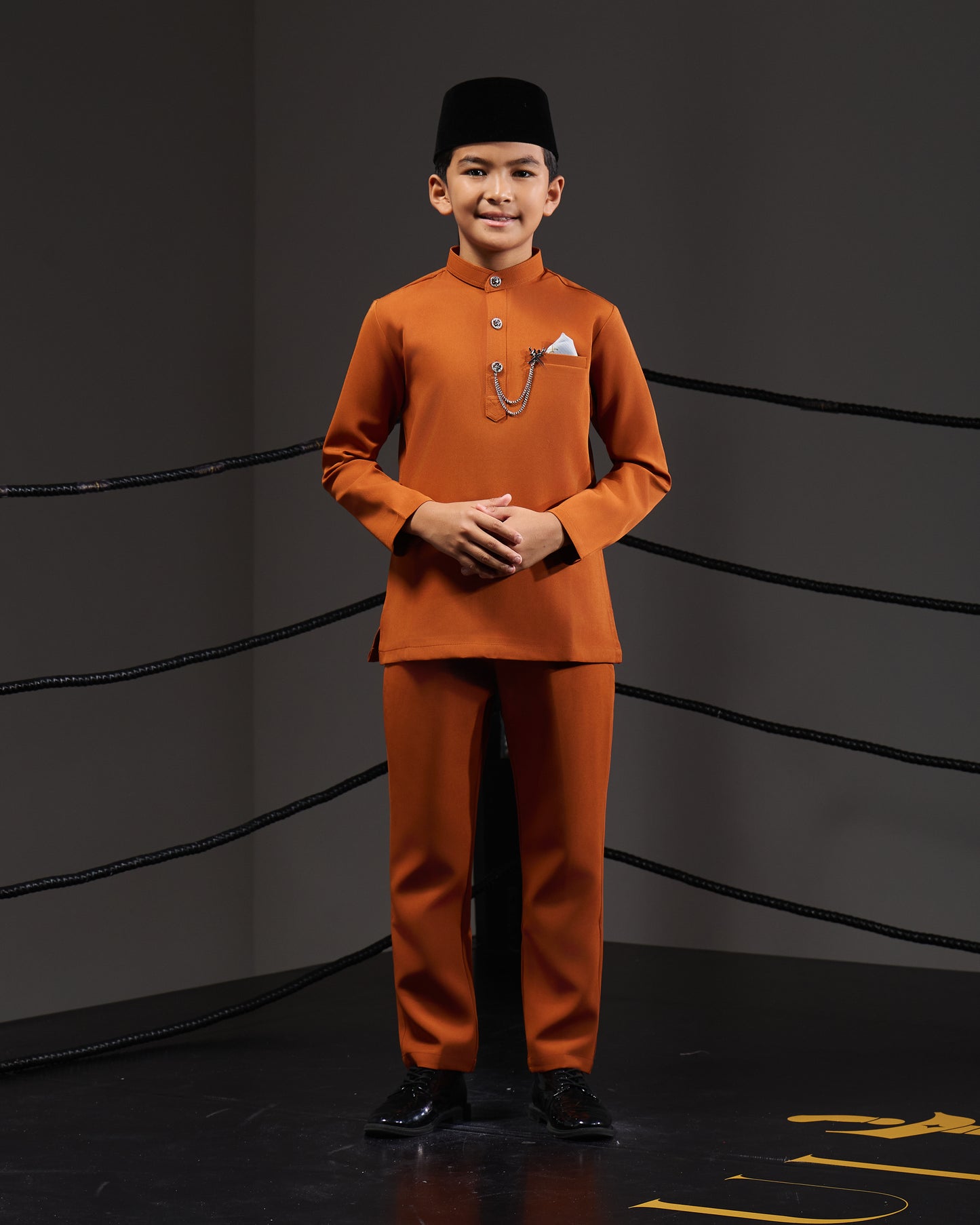 SOULTAN BAJU MELAYU FOR KIDS (BURNT ORANGE)