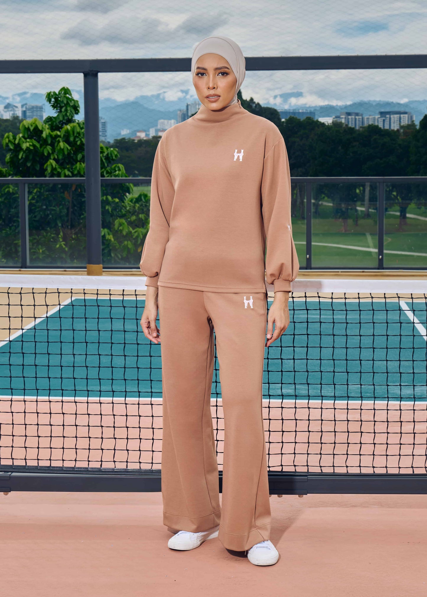 MAEVE JUMPER WIDE SET (BROWN)