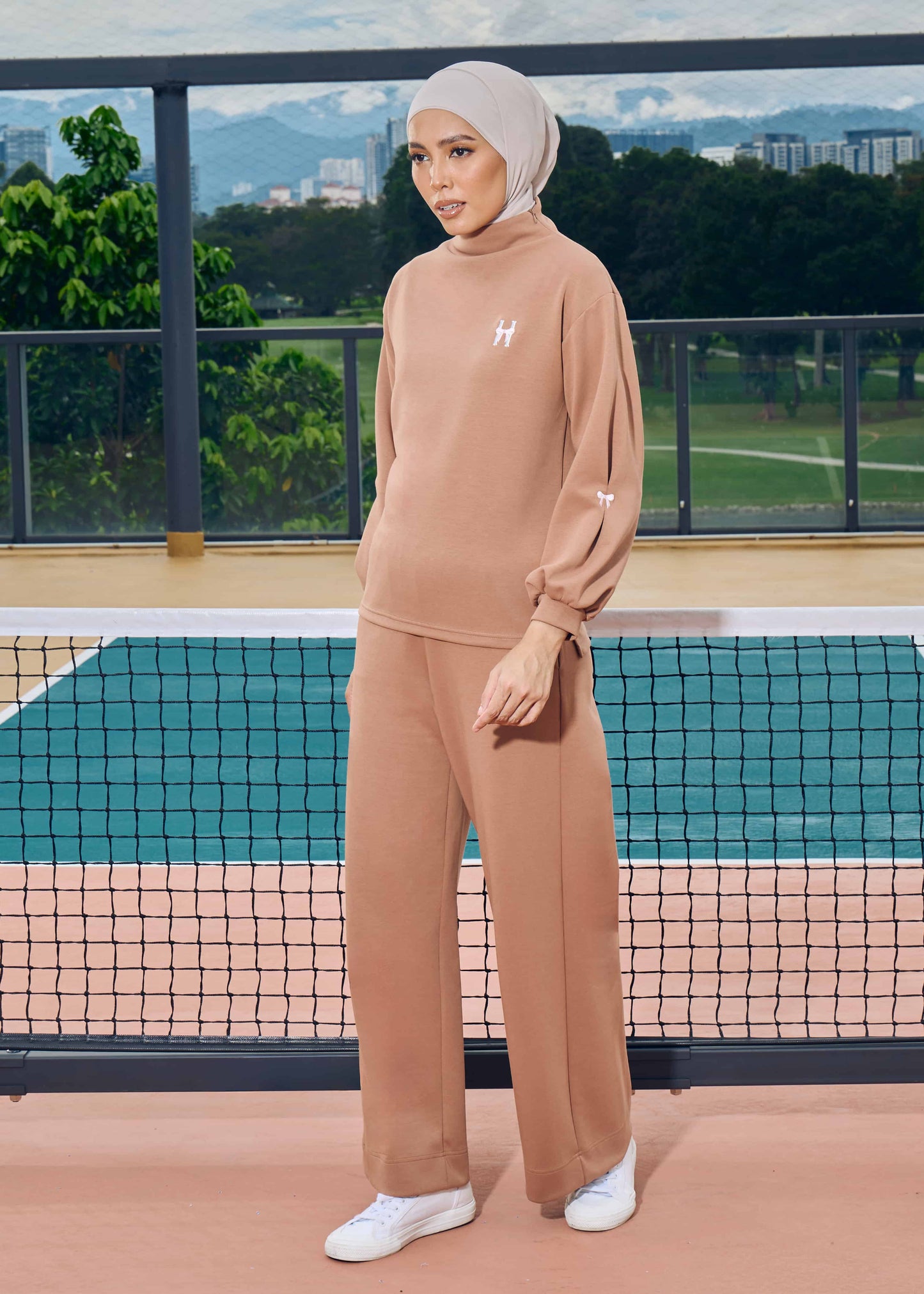MAEVE JUMPER WIDE SET (BROWN)