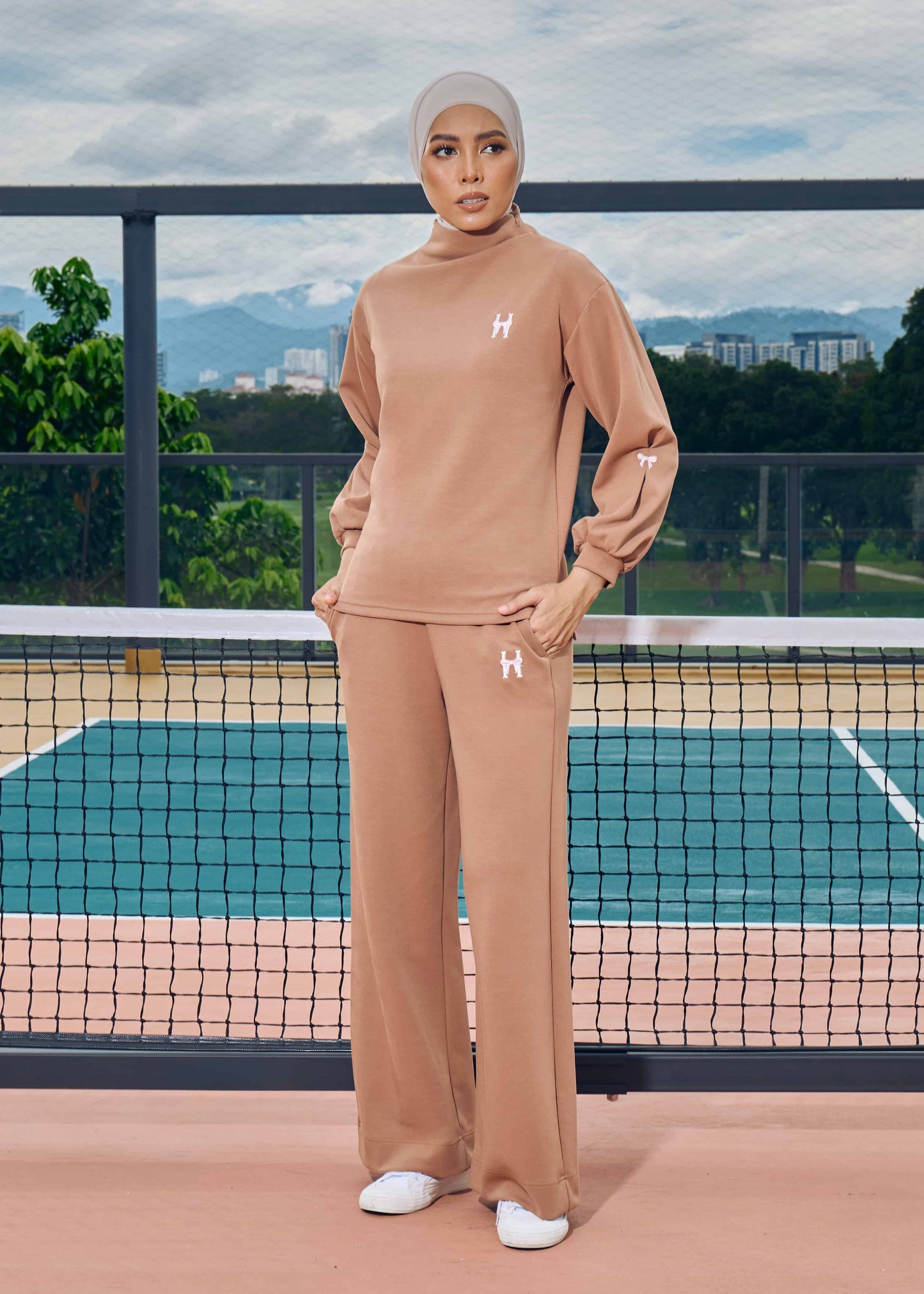 MAEVE JUMPER WIDE SET (BROWN)
