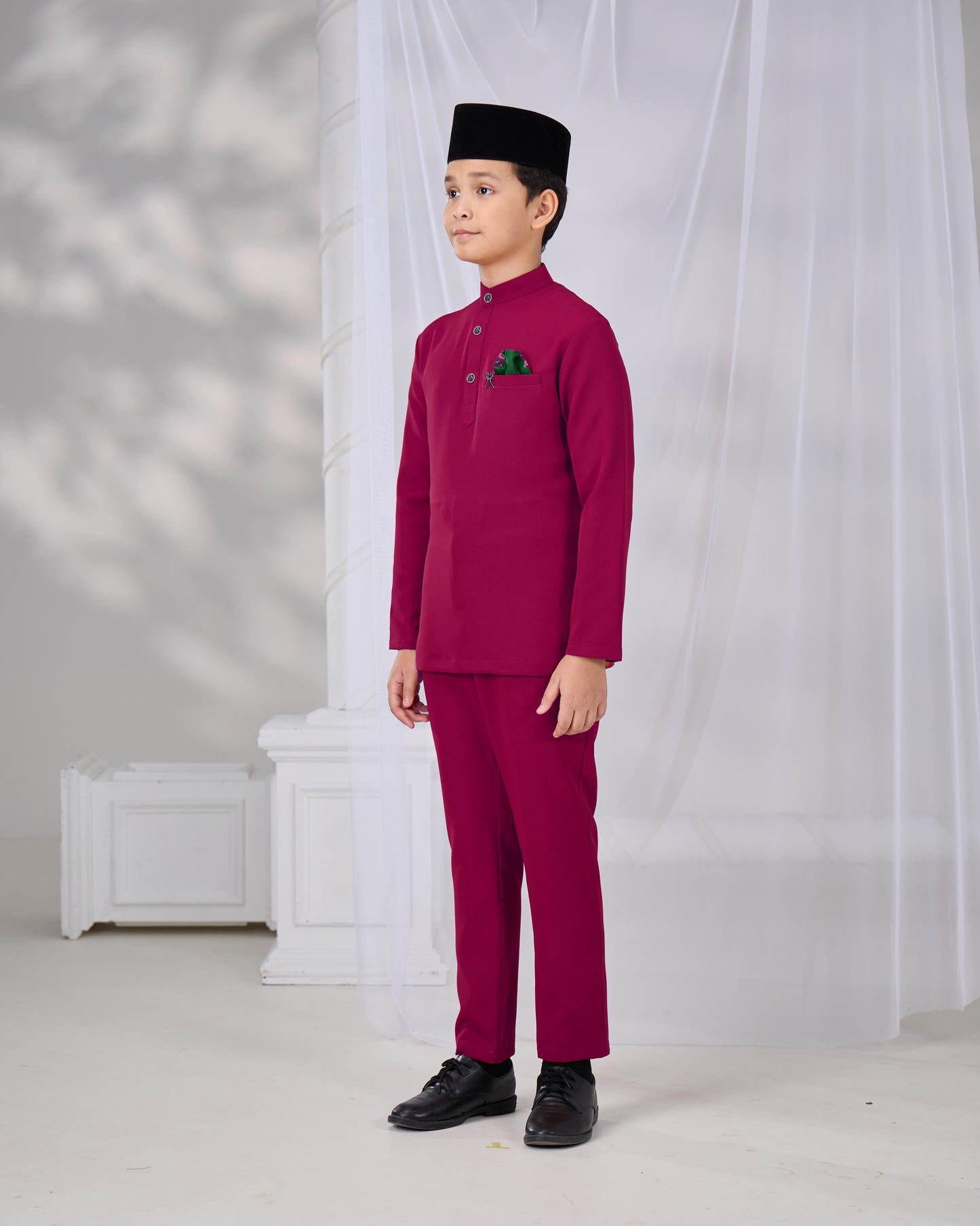 SOULTAN BAJU MELAYU FOR KIDS (DARK FUCHSIA)