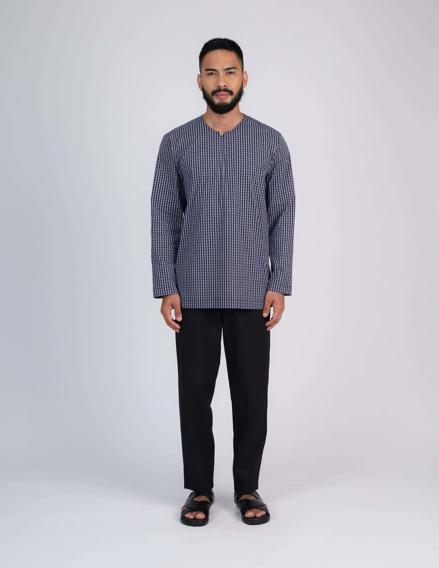 HAQEEM KURTA (NAVY BLUE)